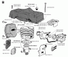 Jonsered 2055 - Chainsaw (1994-05) Ersatzteile CYLINDER PISTON MUFFLER