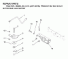 Jonsered LR13 (J8F1336TB, 954130021) - Lawn & Garden Tractor (1998-12) Ersatzteile SECTOR GEAR / AXLE SUPPORT
