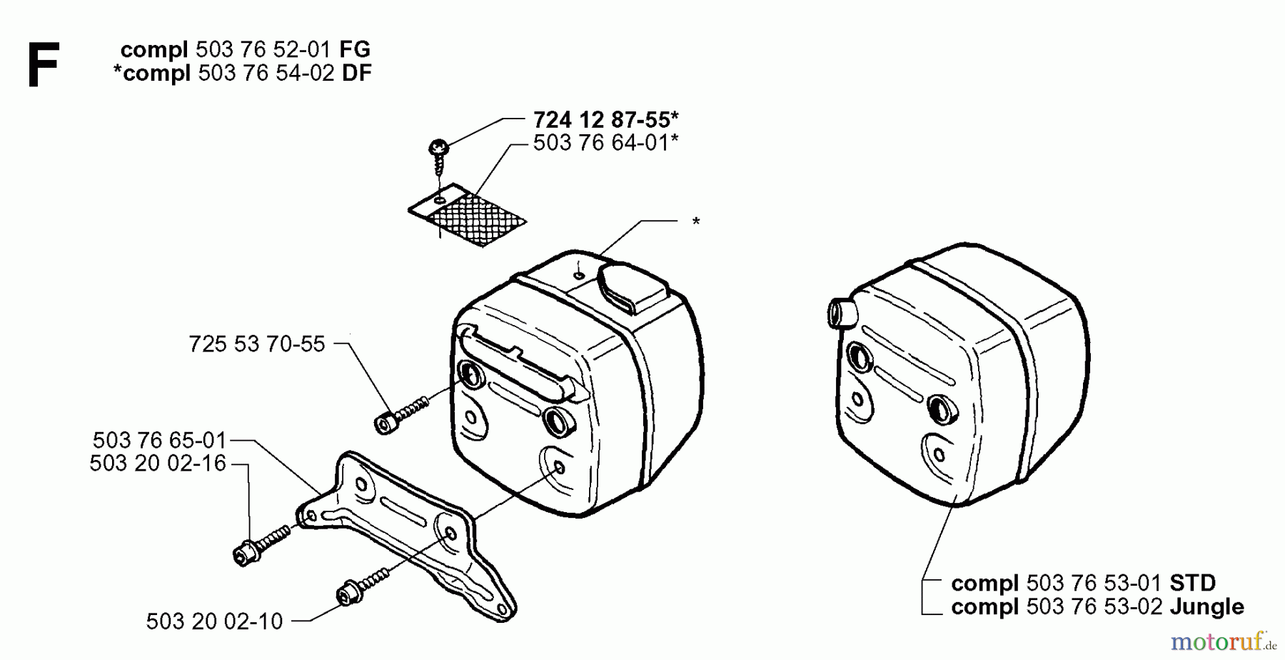  Jonsered Motorsägen 2071 EPA - Jonsered Chainsaw (1999-03) MUFFLER