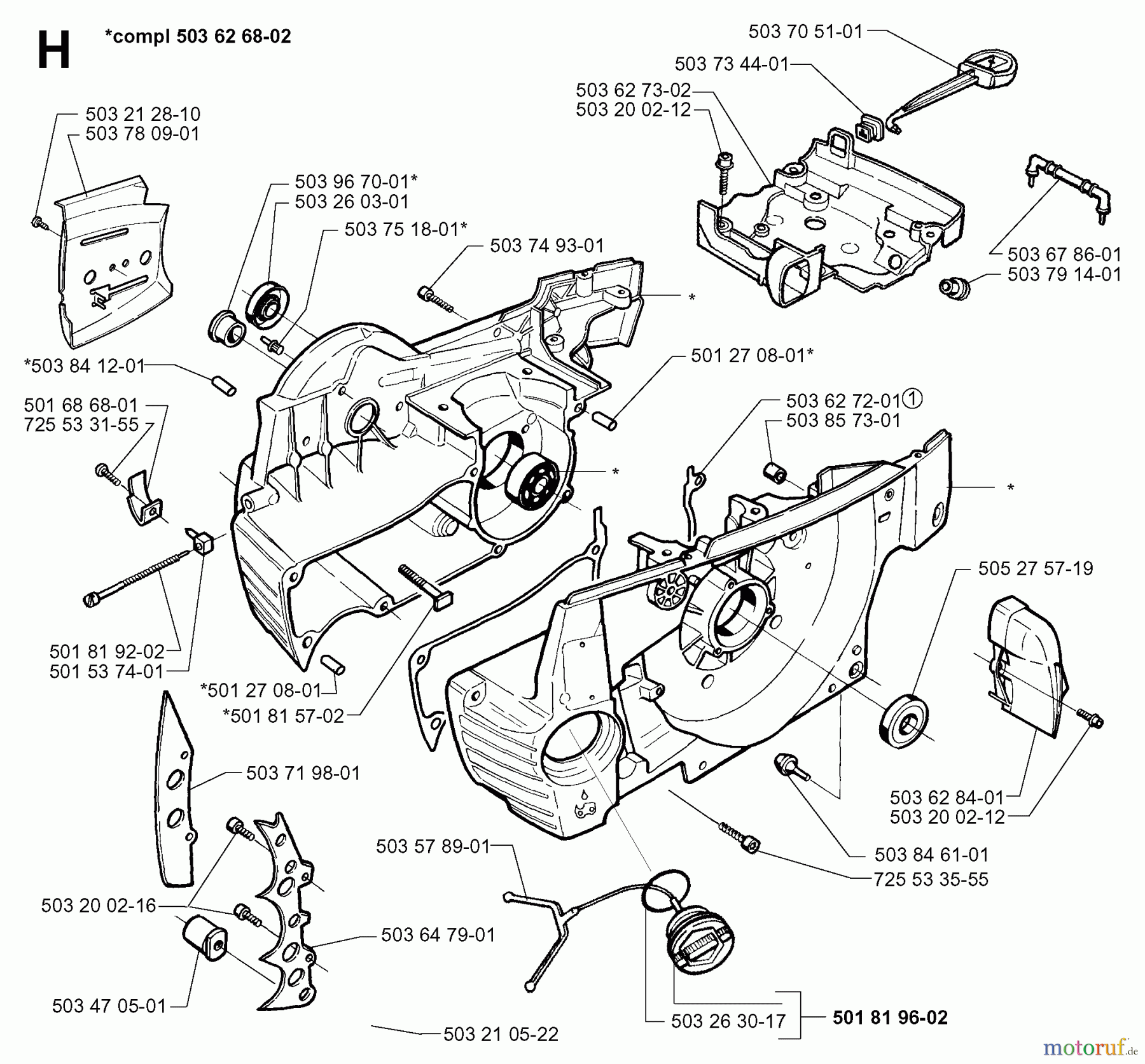 Jonsered Motorsägen 2065 - Jonsered Chainsaw (1997-11) CRANKCASE