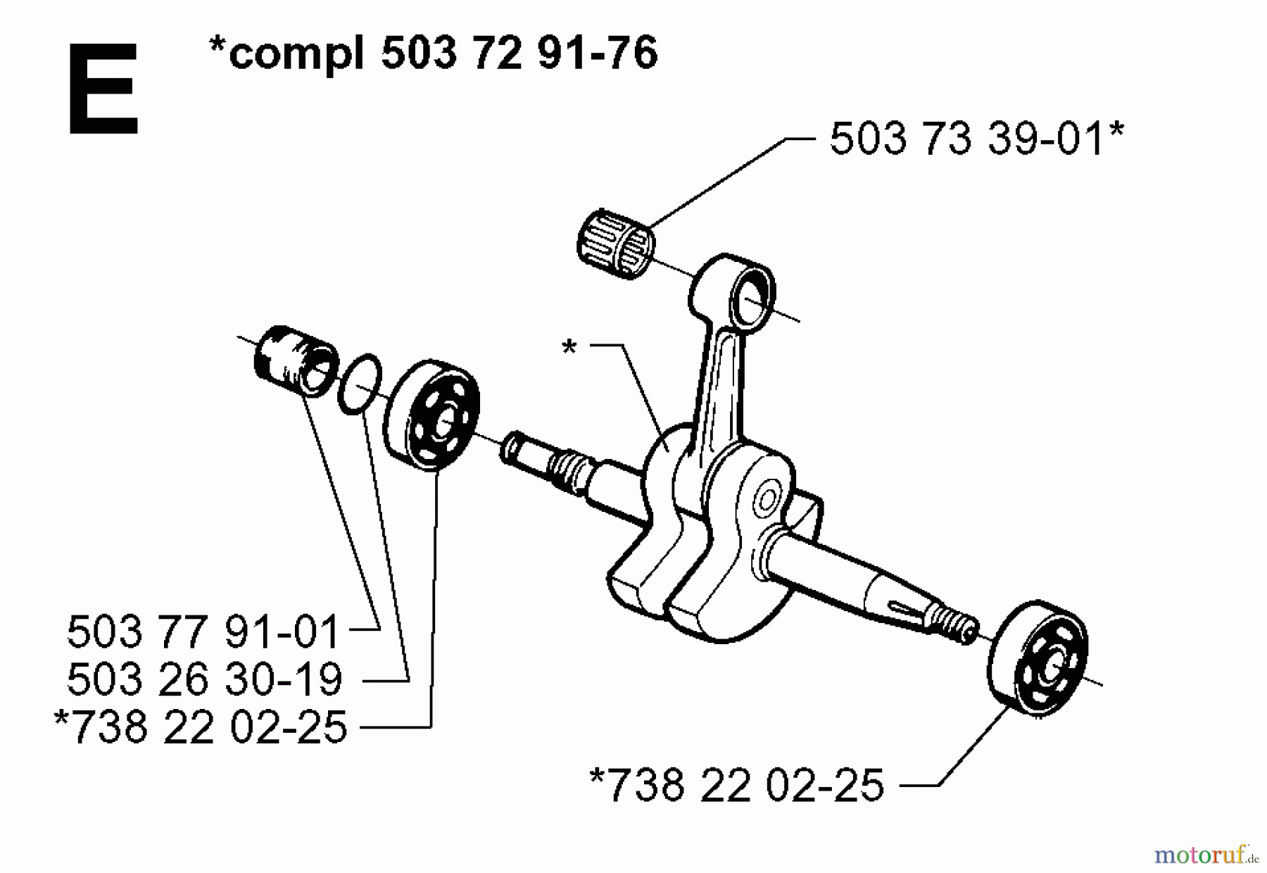 Jonsered Motorsägen 2065 - Jonsered Chainsaw (1999-03) CRANKSHAFT