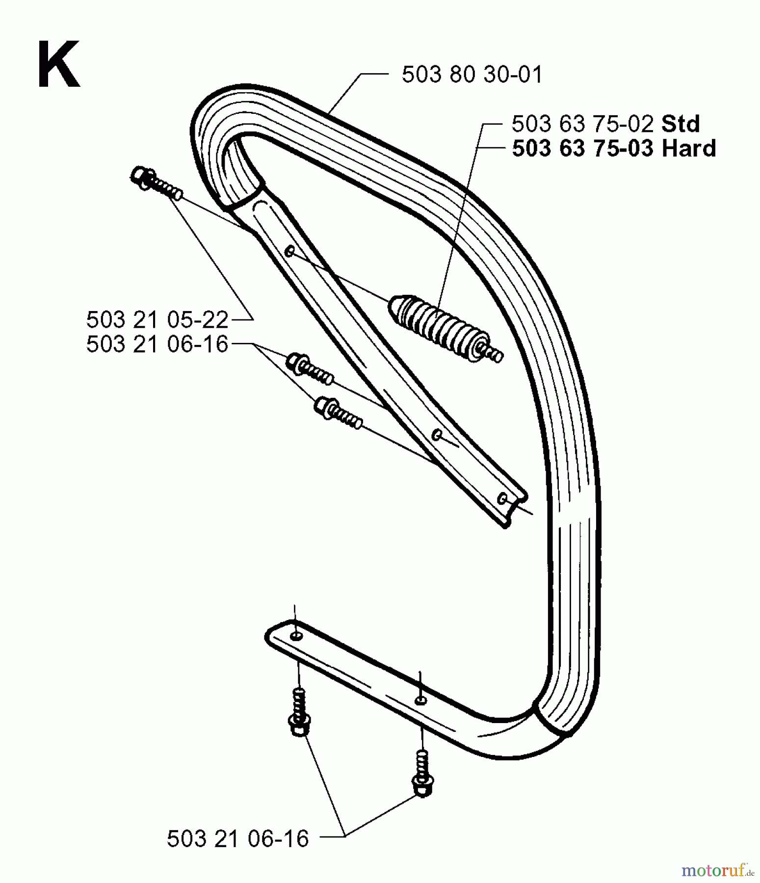  Jonsered Motorsägen 2065 - Jonsered Chainsaw (1999-03) HANDLE