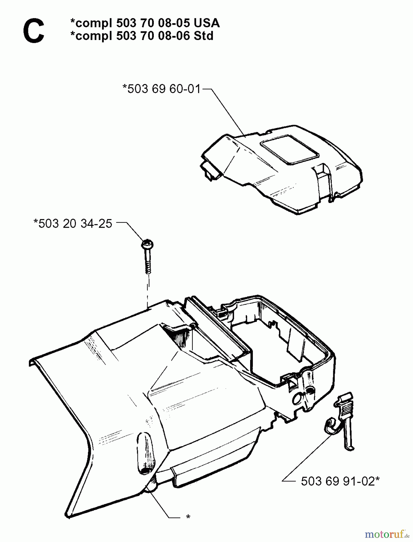  Jonsered Motorsägen 2071 - Jonsered Chainsaw (1997-11) CYLINDER COVER