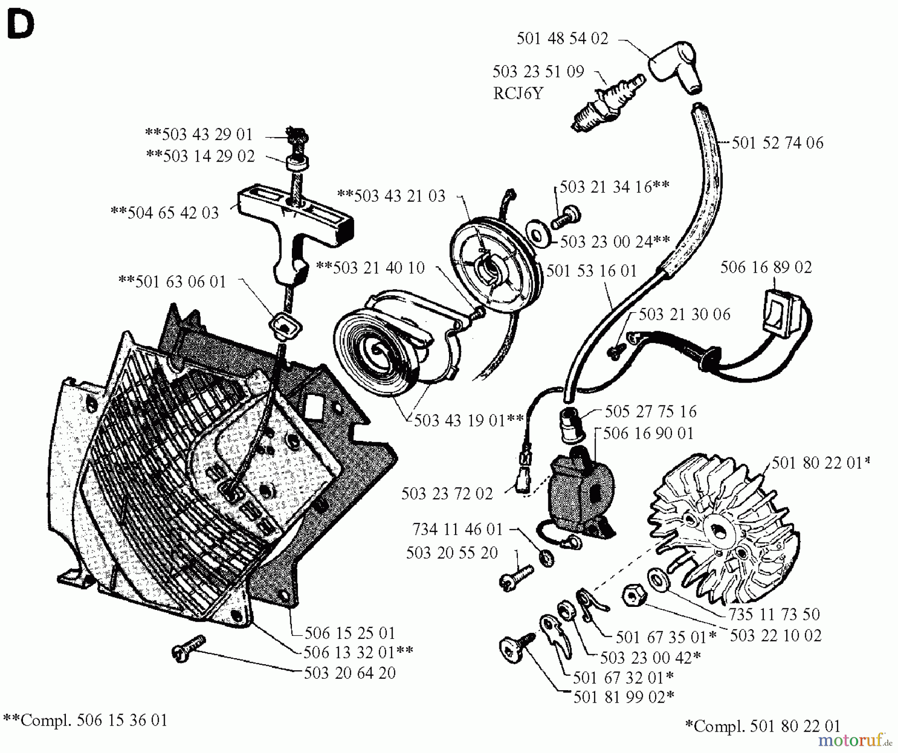 Jonsered Motorsägen 2094 - Jonsered Chainsaw (1991-06) STARTER