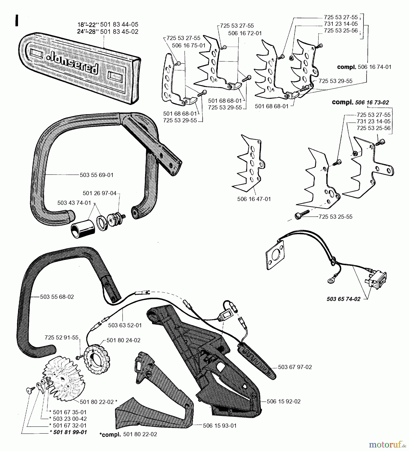  Jonsered Motorsägen 2095 - Jonsered Chainsaw (1994-05) ACCESSORIES #1