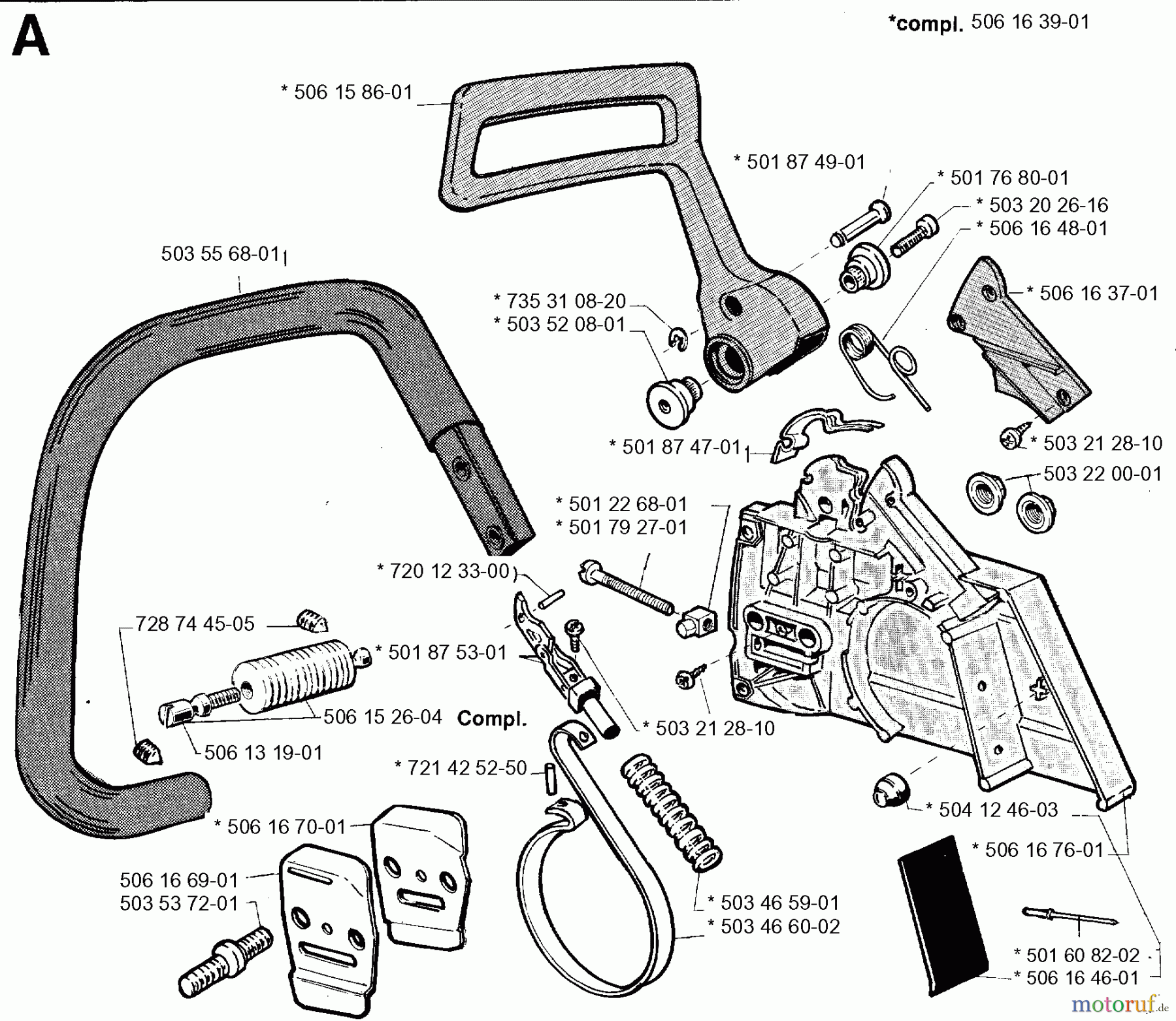  Jonsered Motorsägen 2095 - Jonsered Chainsaw (1994-05) CHAIN BRAKE