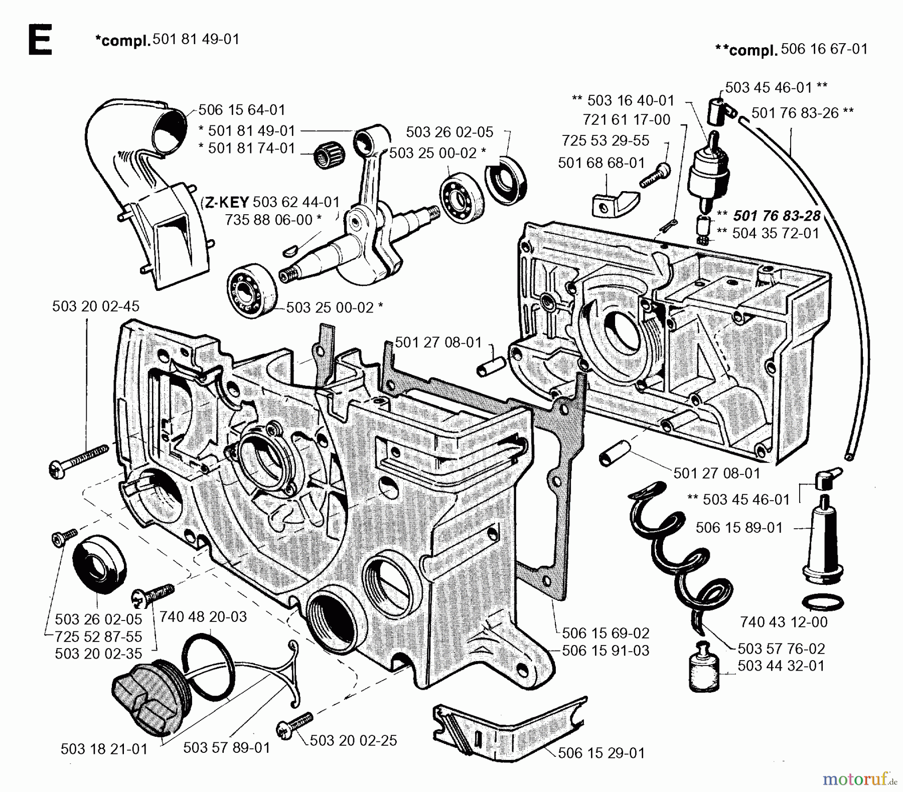 Jonsered Motorsägen 2095 - Jonsered Chainsaw (1995-09) CRANKCASE