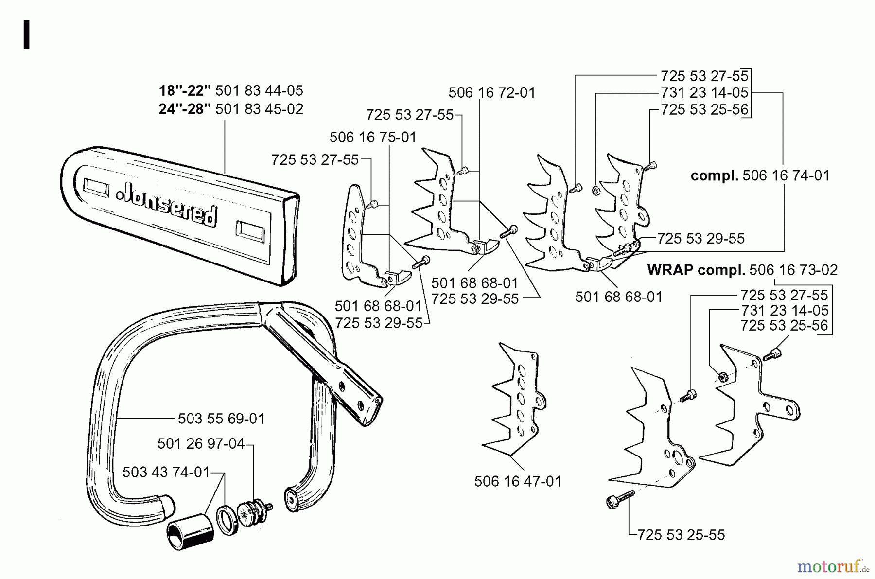 Jonsered Motorsägen 2095 - Jonsered Chainsaw (2000-06) ACCESSORIES #1