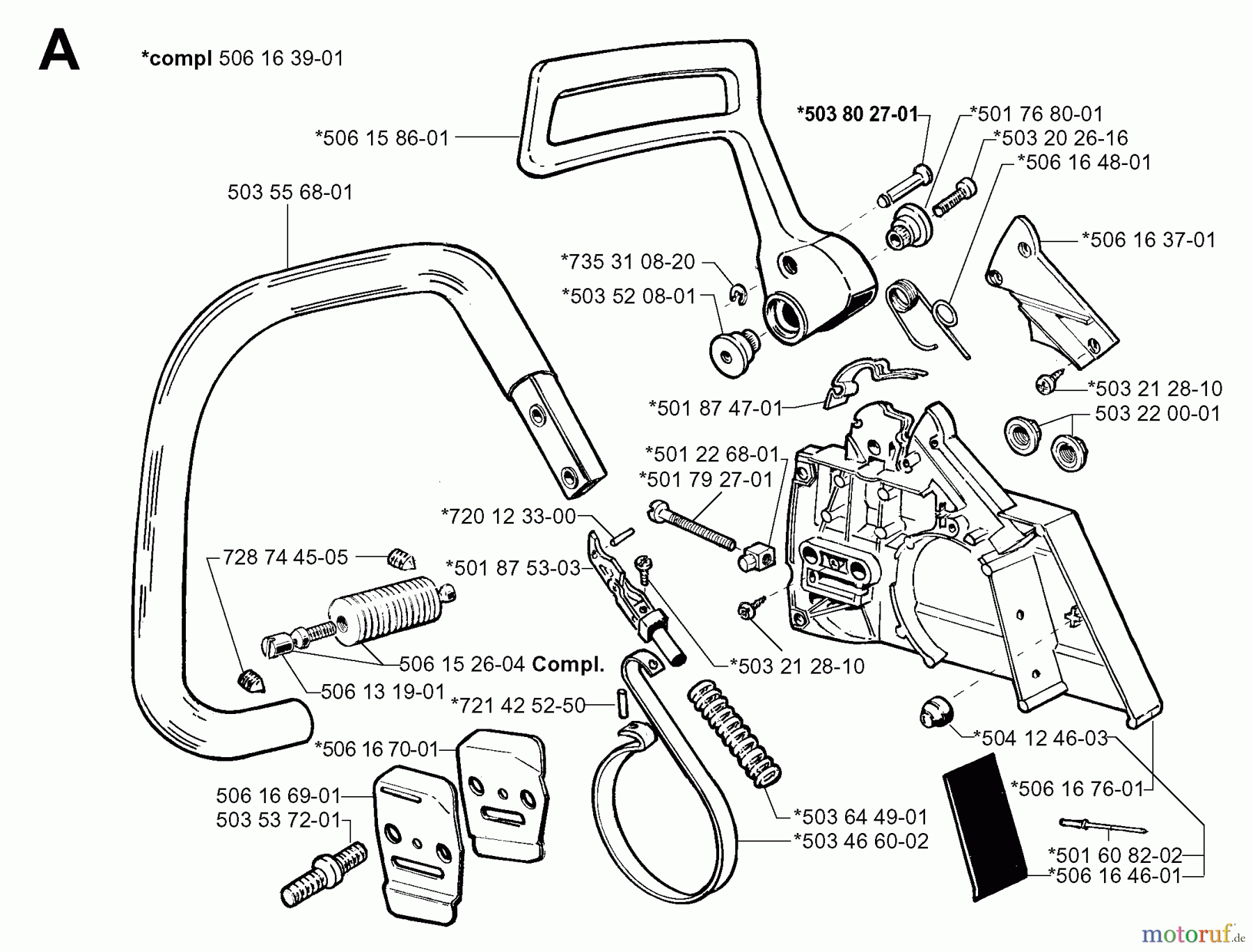  Jonsered Motorsägen 2095 - Jonsered Chainsaw (2000-06) CHAIN BRAKE