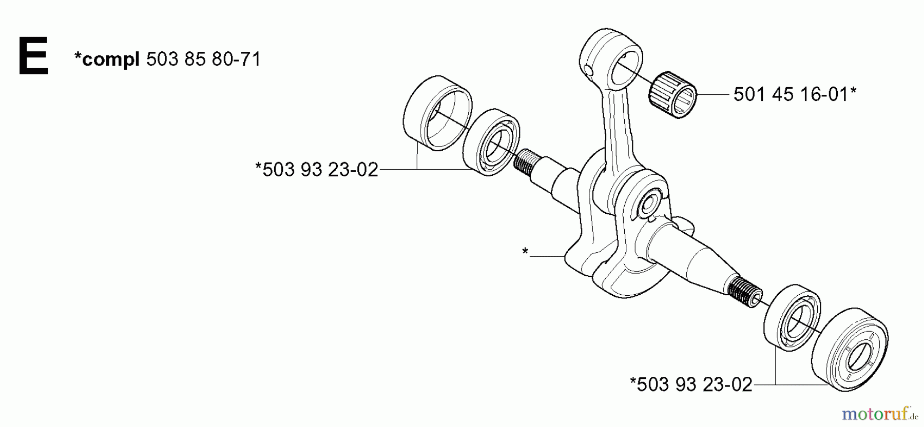  Jonsered Motorsägen 2141 - Jonsered Chainsaw (2001-09) CRANKSHAFT