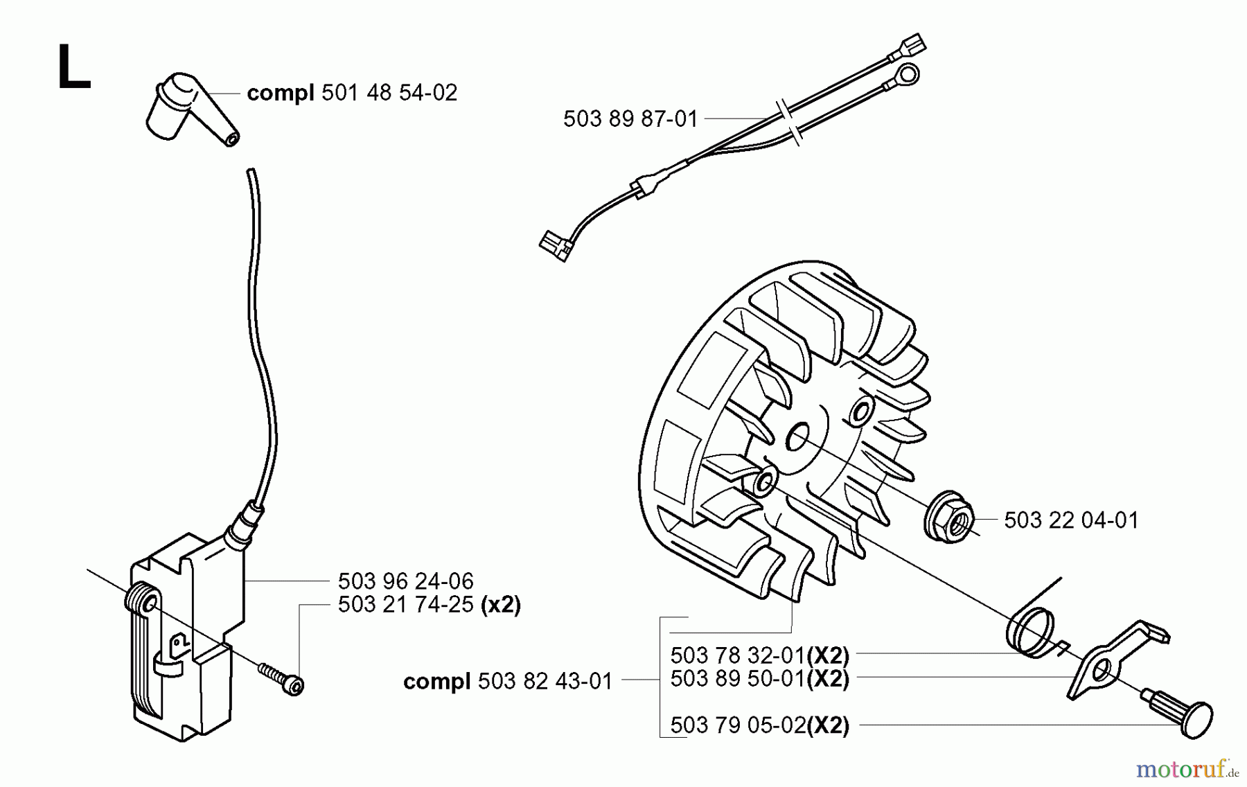  Jonsered Motorsägen 2141 - Jonsered Chainsaw (2001-09) IGNITION SYSTEM