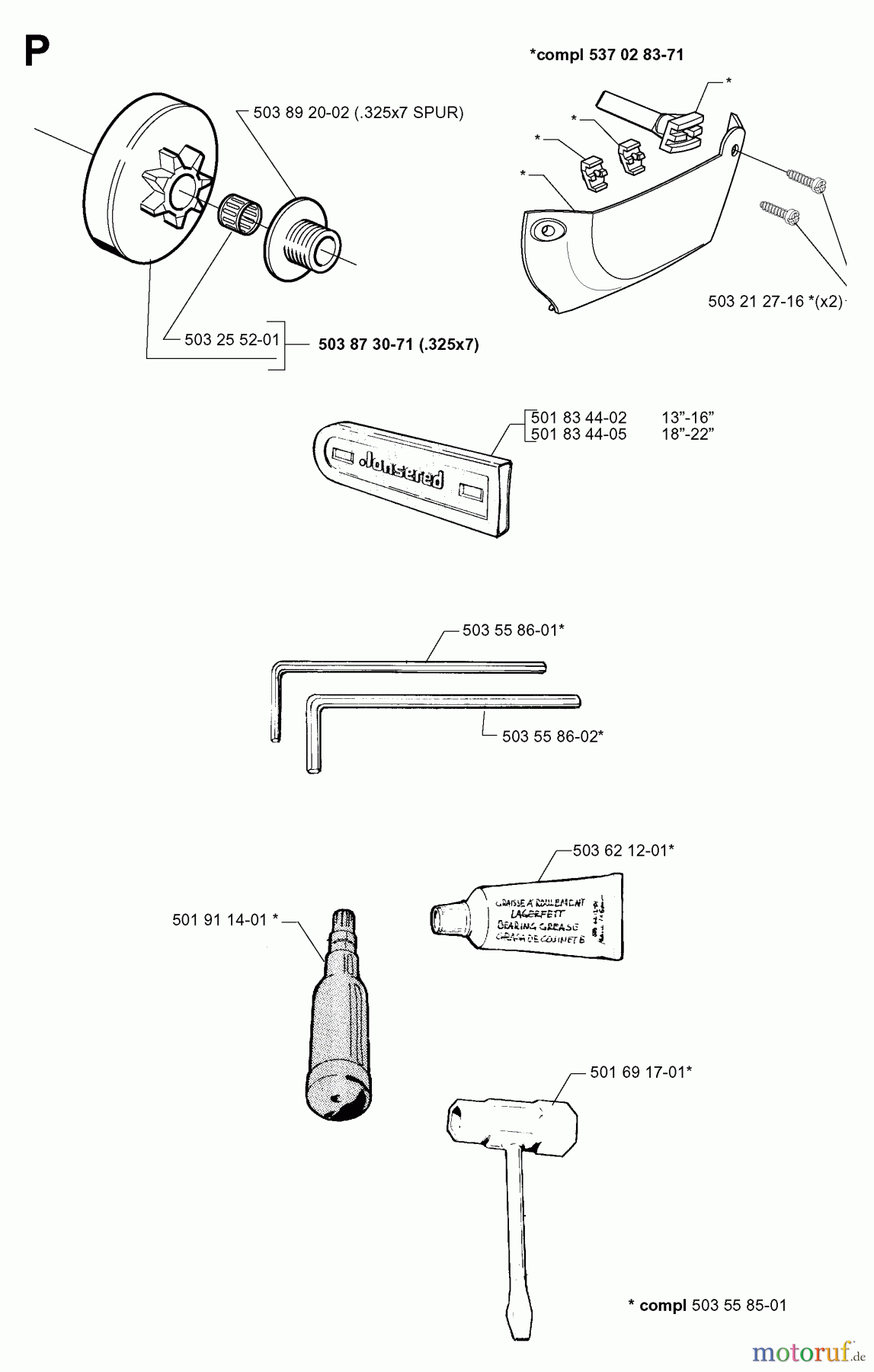 Jonsered Motorsägen 2149 - Jonsered Chainsaw (1999-05) ACCESSORIES