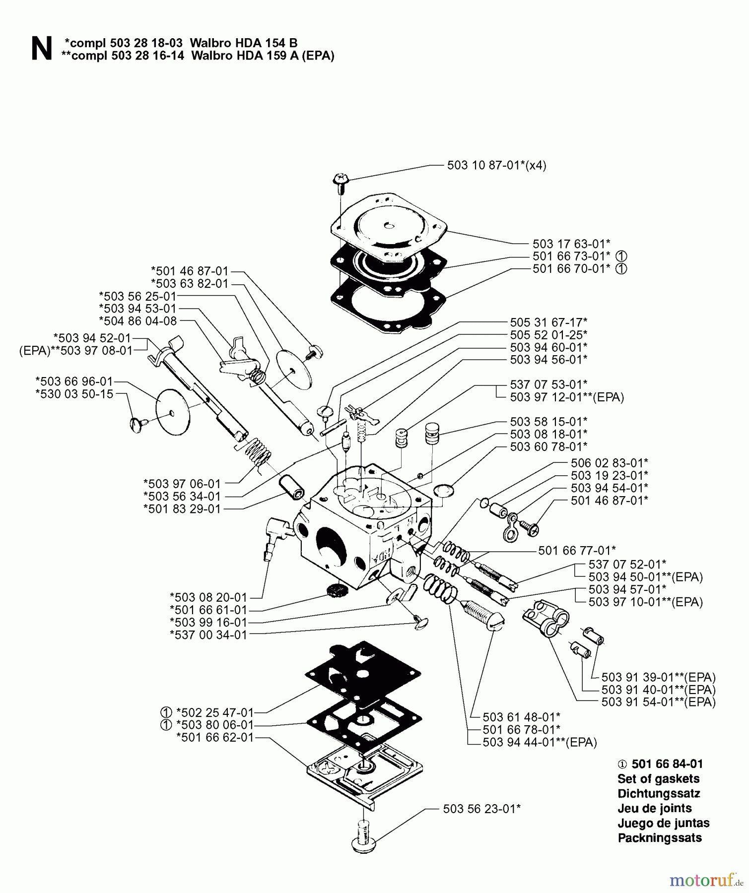  Jonsered Motorsägen 2149 - Jonsered Chainsaw (1999-05) CARBURETOR DETAILS