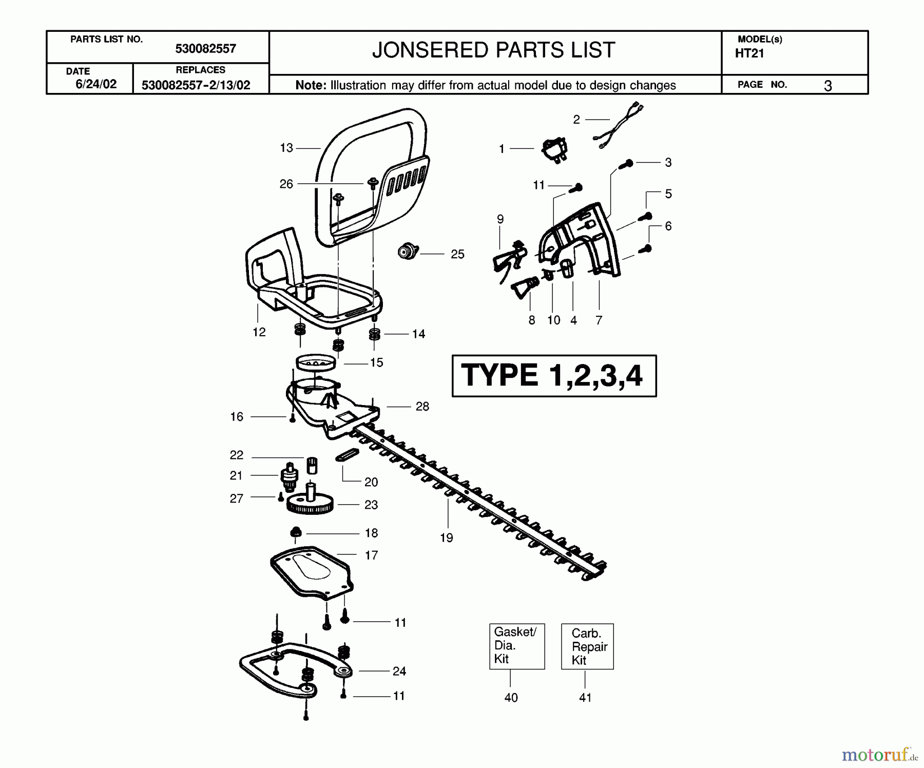  Jonsered Heckenscheren HT21 - Jonsered Hedge Trimmer (2002-08) CLUTCH OIL PUMP #2