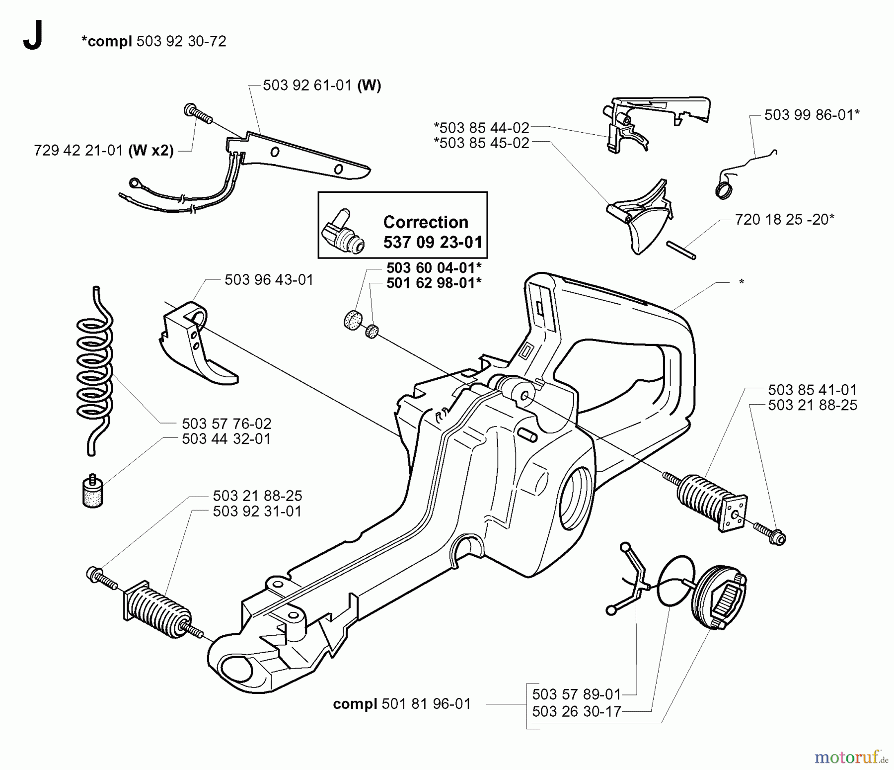  Jonsered Motorsägen 2159 EPA - Jonsered Chainsaw (2001-07) FUEL TANK
