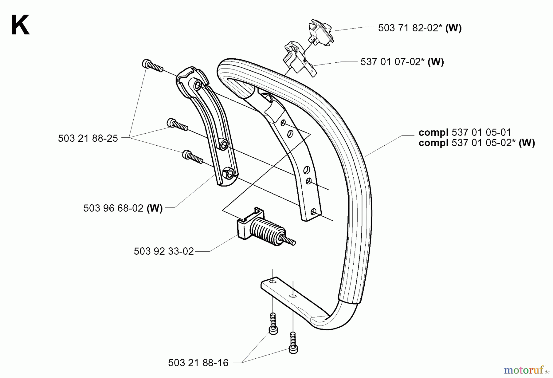Jonsered Motorsägen 2159 EPA - Jonsered Chainsaw (2001-07) HANDLE