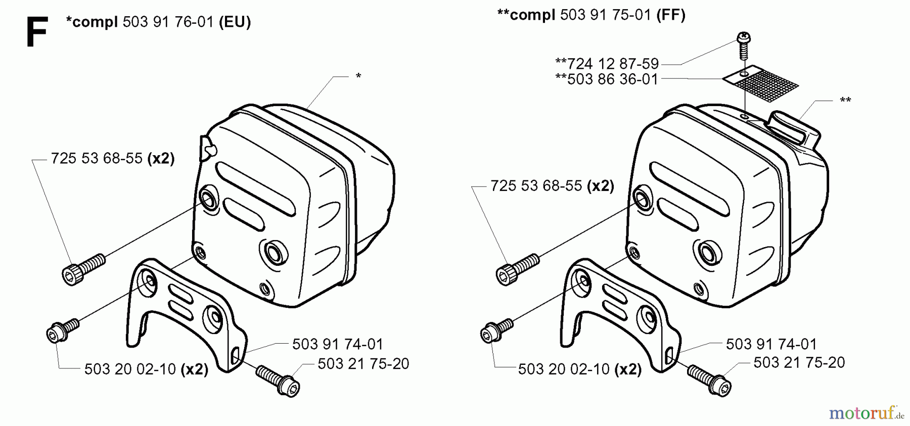  Jonsered Motorsägen 2159 EPA - Jonsered Chainsaw (2001-07) MUFFLER