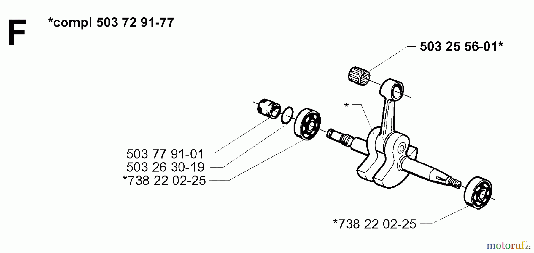 Jonsered Motorsägen 2163 - Jonsered Chainsaw (2000-04) CRANKSHAFT