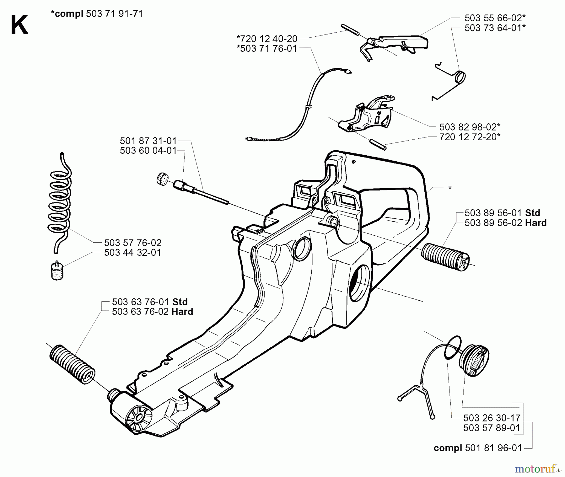  Jonsered Motorsägen 2163 EPA - Jonsered Chainsaw (2000-04) FUEL TANK