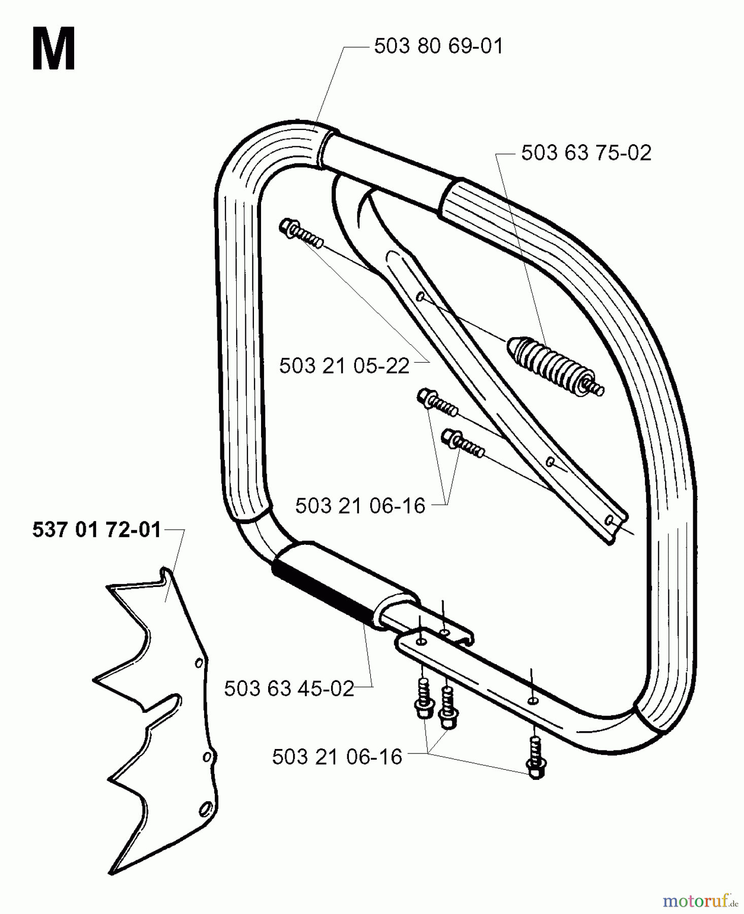 Jonsered Motorsägen 2163 - Jonsered Chainsaw (2000-04) HANDLE #1