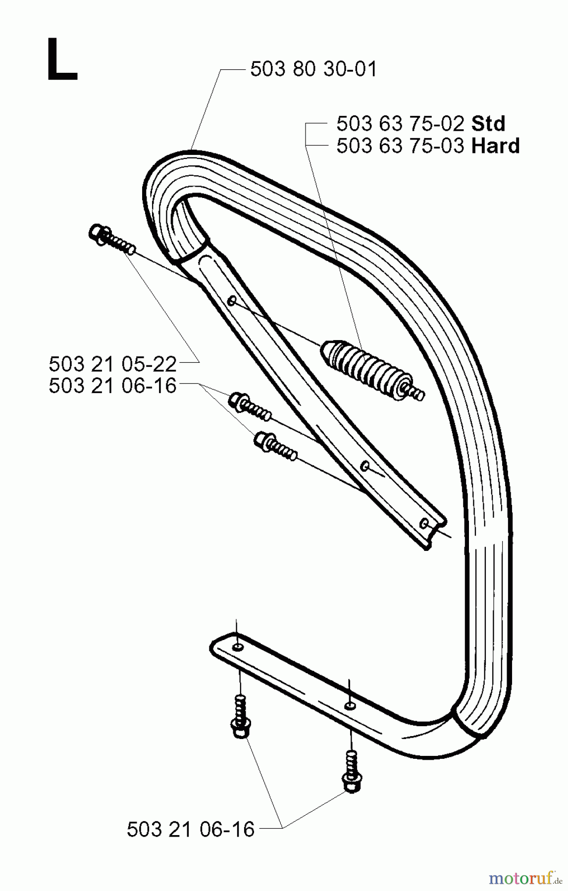 Jonsered Motorsägen 2171 EPA - Jonsered Chainsaw (2000-04) HANDLE #2