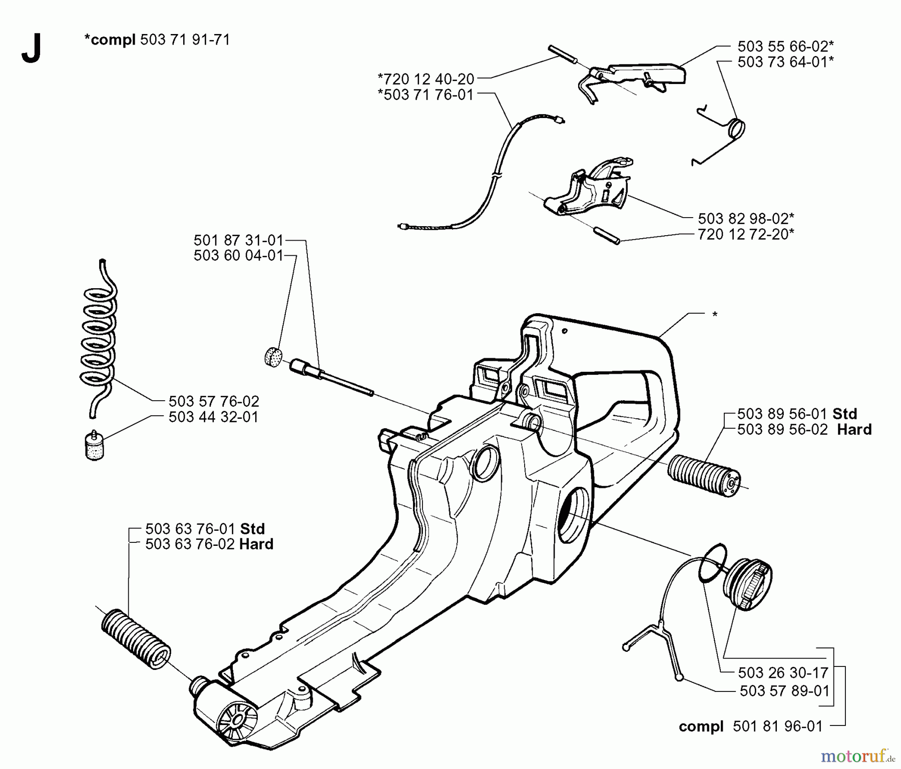  Jonsered Motorsägen 2165 EPA - Jonsered Chainsaw (2000-04) FUEL TANK