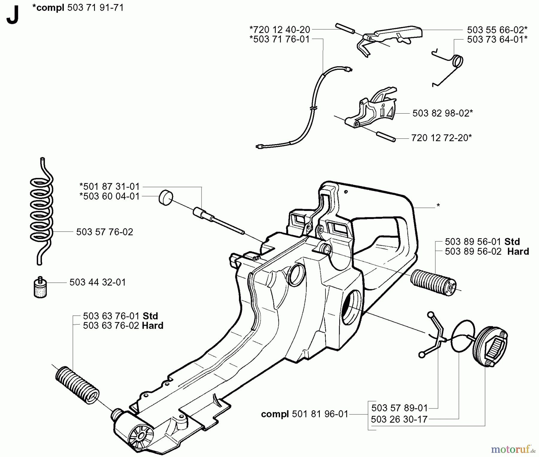 Jonsered Motorsägen 2165 EPA - Jonsered Chainsaw (2002-01) FUEL TANK