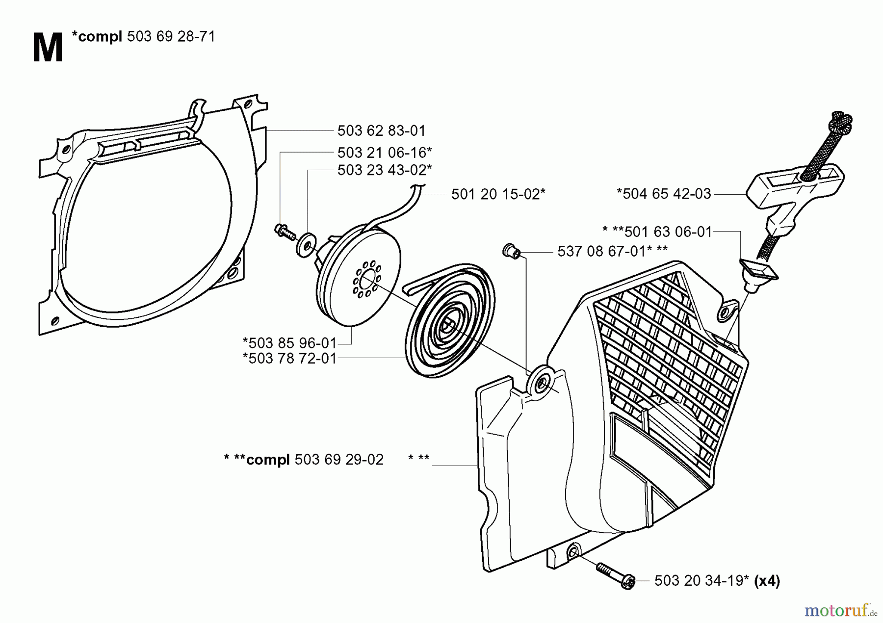 Jonsered Motorsägen 2165 EPA - Jonsered Chainsaw (2002-01) STARTER