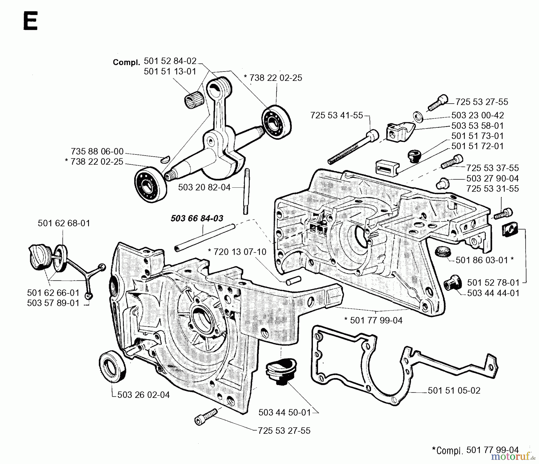  Jonsered Motorsägen 670 SUPER II - Jonsered Chainsaw (1993-06) CRANKCASE