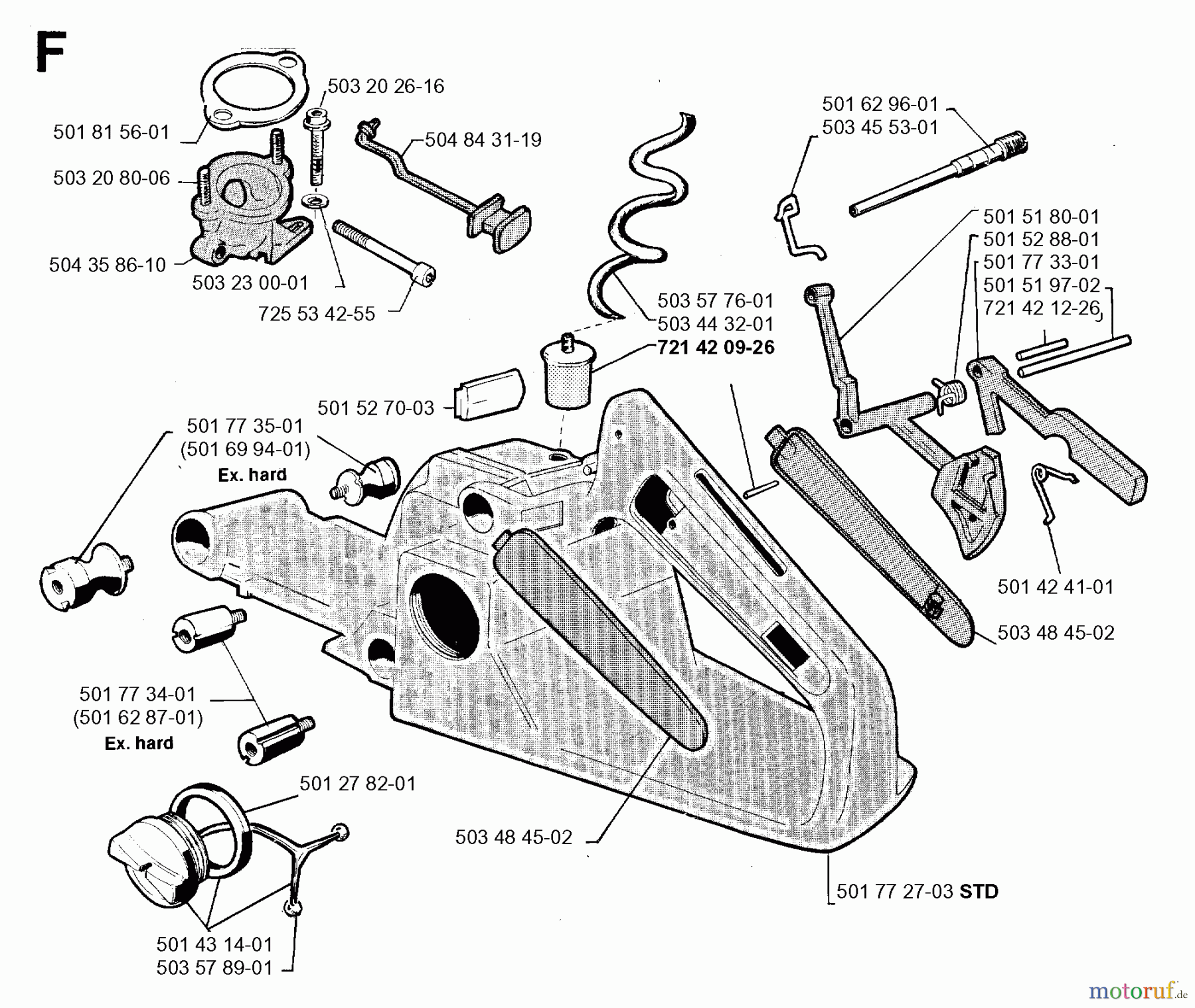  Jonsered Motorsägen 625 - Jonsered Chainsaw (1995-10) FUEL TANK