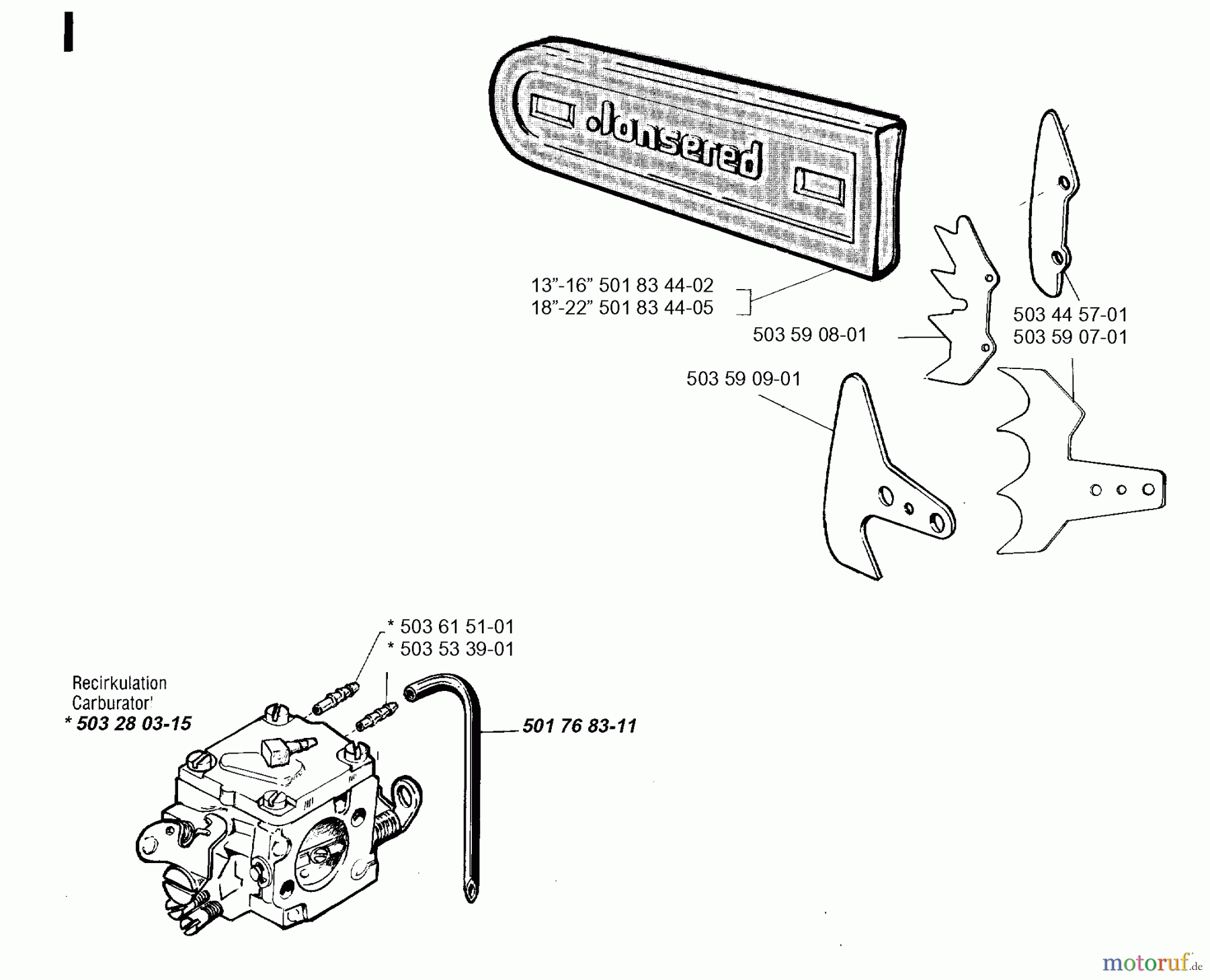 Jonsered Motorsägen 630 SUPER II - Jonsered Chainsaw (1993-06) ACCESSORIES #2