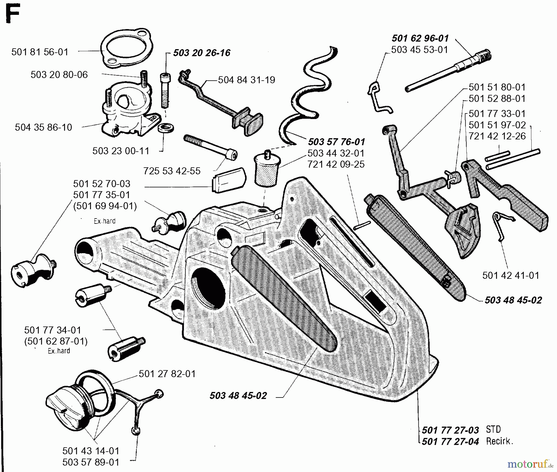  Jonsered Motorsägen 630 SUPER II - Jonsered Chainsaw (1993-06) FUEL TANK