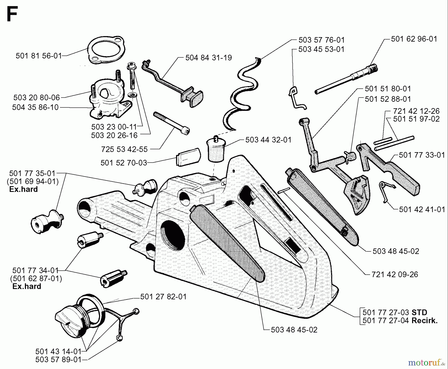 Jonsered Motorsägen 630 SUPER II - Jonsered Chainsaw (1999-02) FUEL TANK