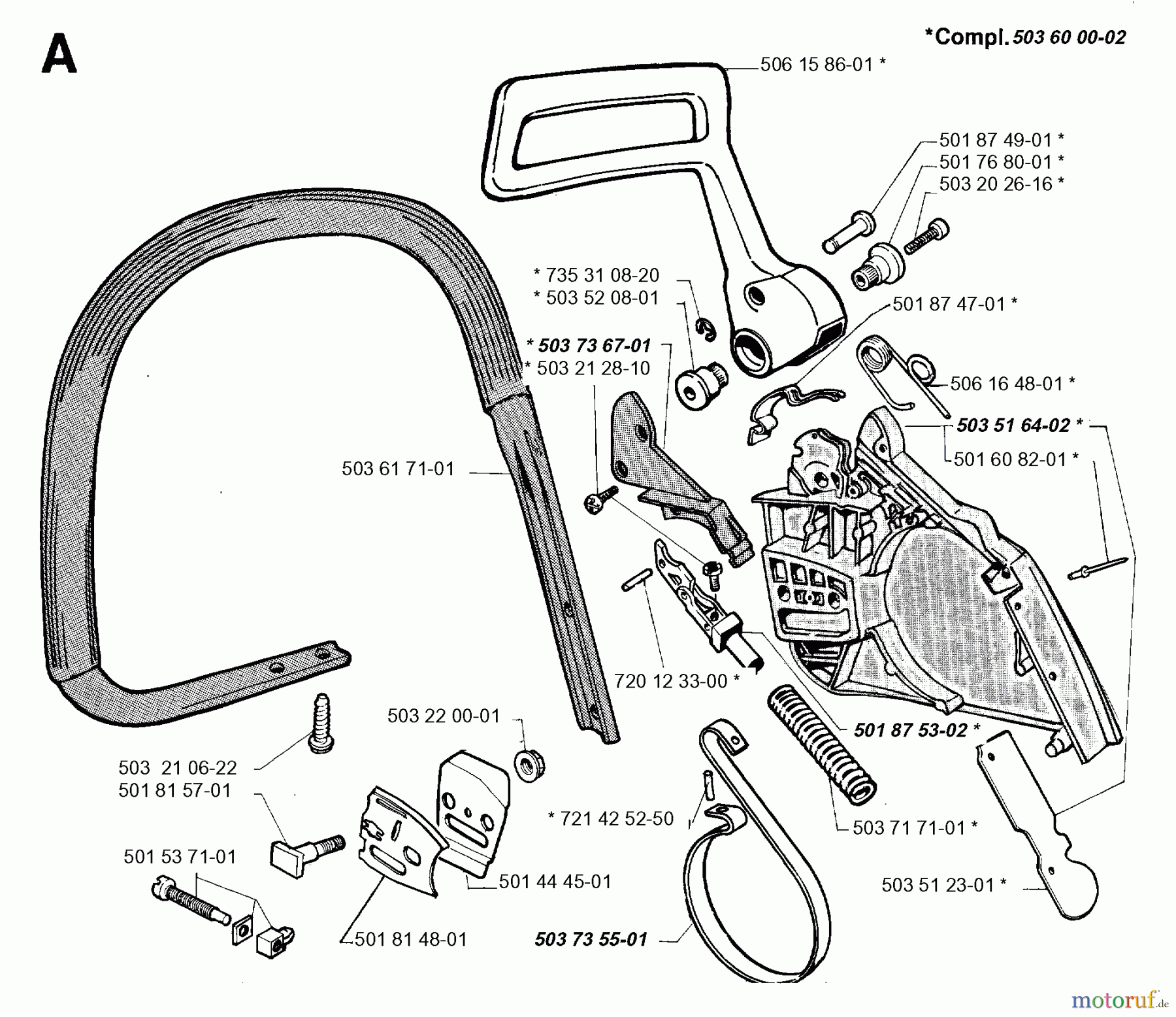 Jonsered Motorsägen 670 CHAMP - Jonsered Chainsaw (1994-08) CHAIN BRAKE