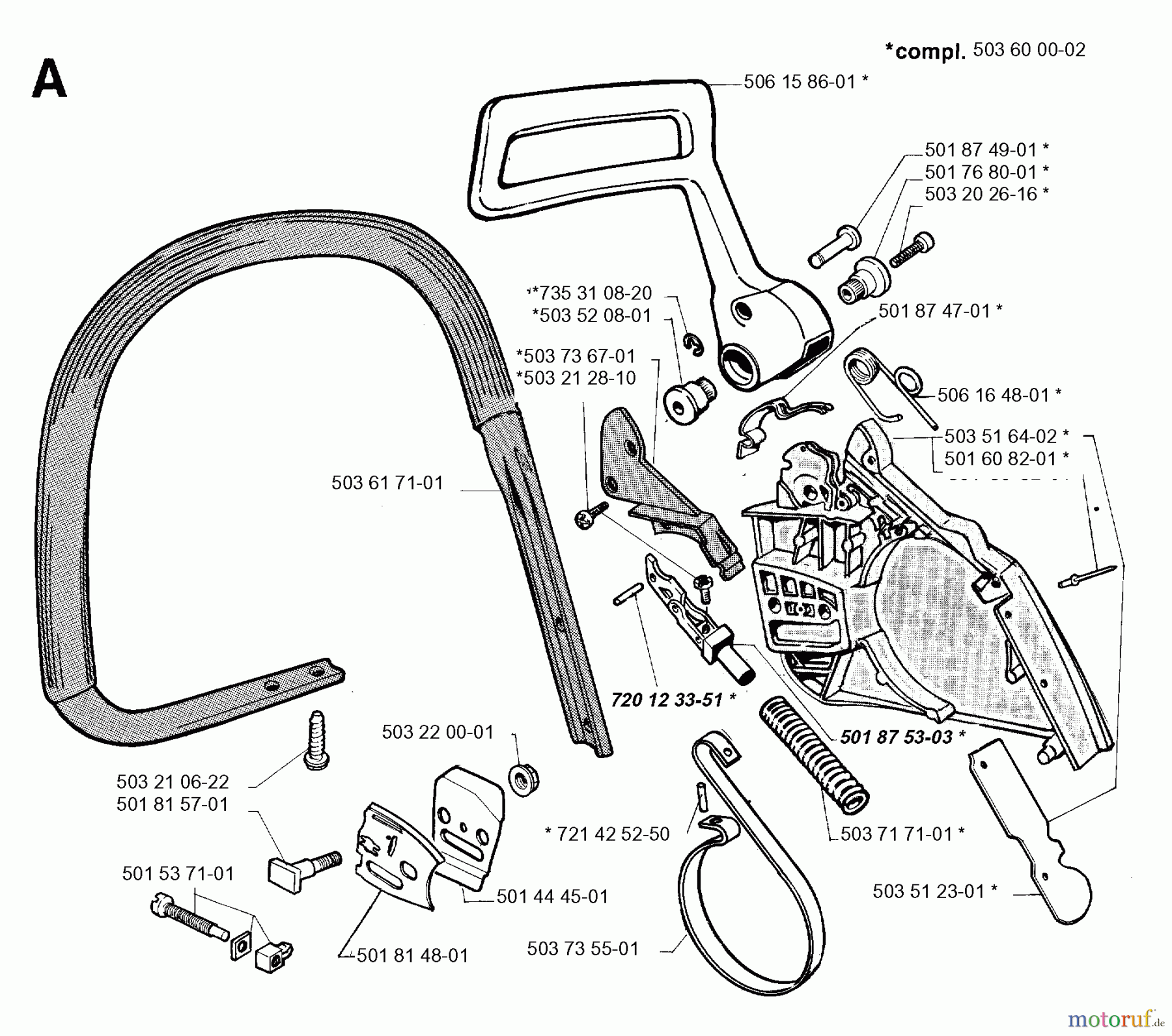  Jonsered Motorsägen 670 CHAMP - Jonsered Chainsaw (1996-09) CHAIN BRAKE
