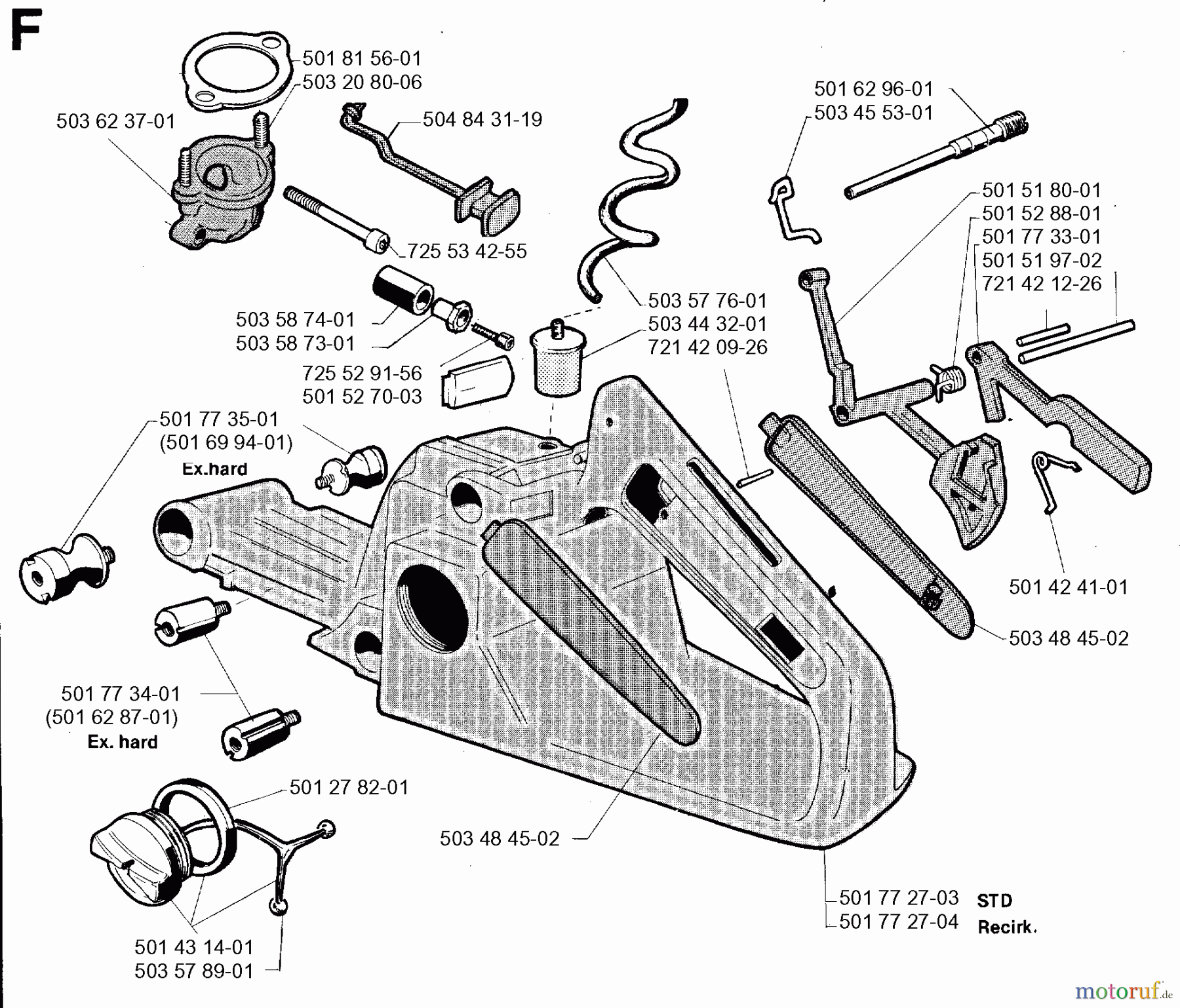  Jonsered Motorsägen 670 CHAMP - Jonsered Chainsaw (1996-09) FUEL TANK