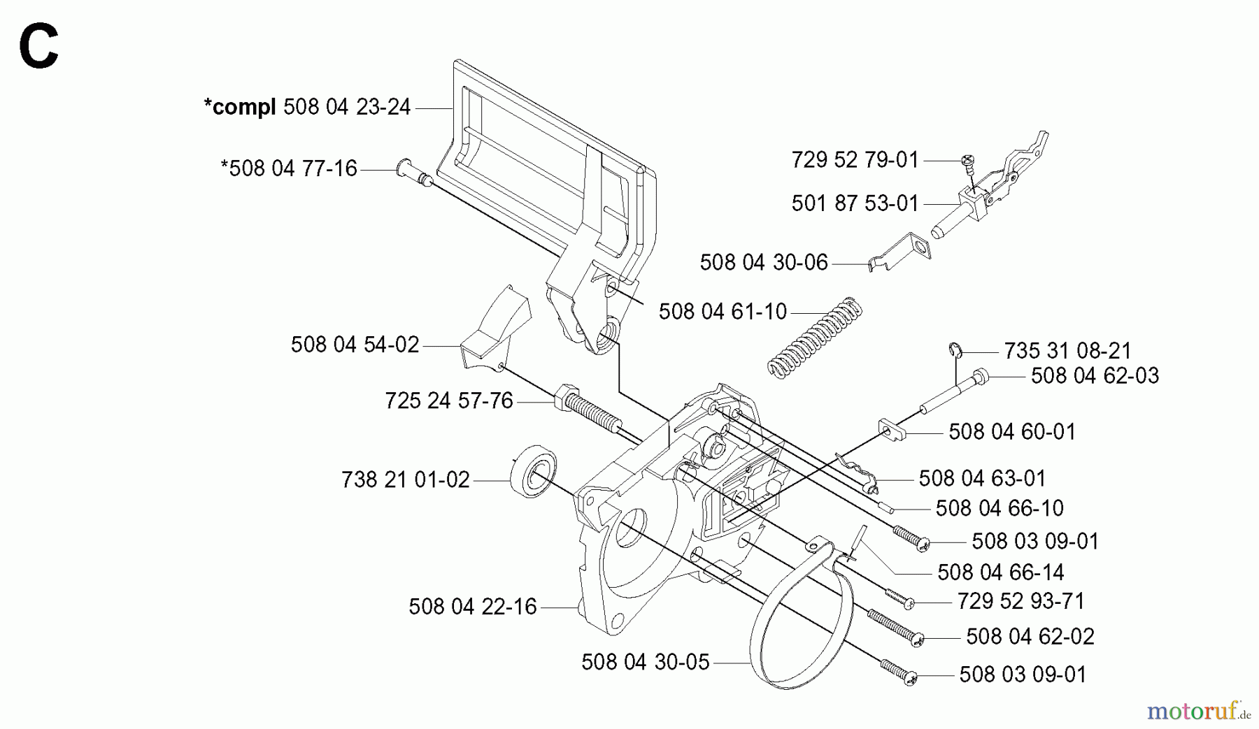 Jonsered Motorsägen CS2115EL - Jonsered Chainsaw (2003-08) CHAIN BRAKE #2