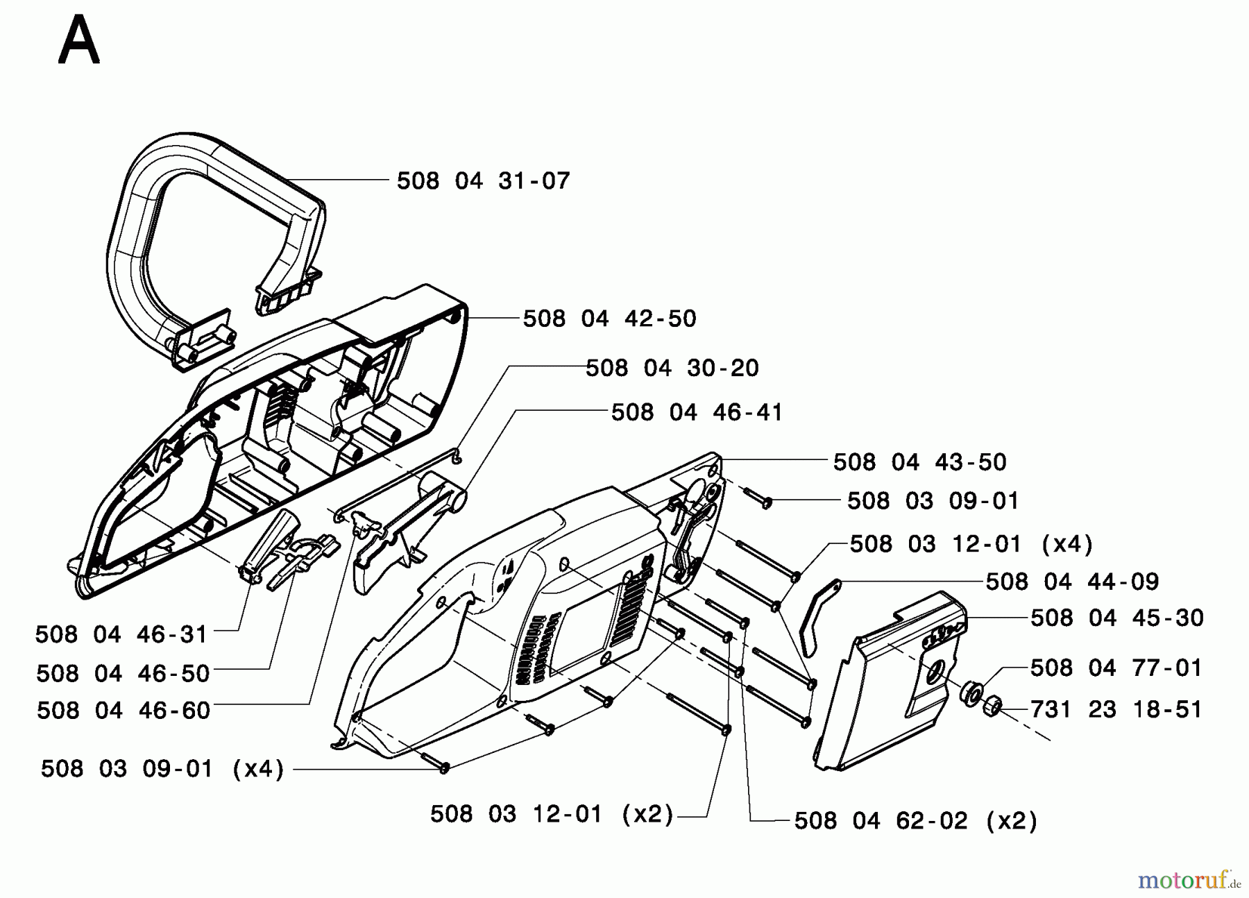  Jonsered Motorsägen CS2117EL - Jonsered Chainsaw (2005-01) HOUSING