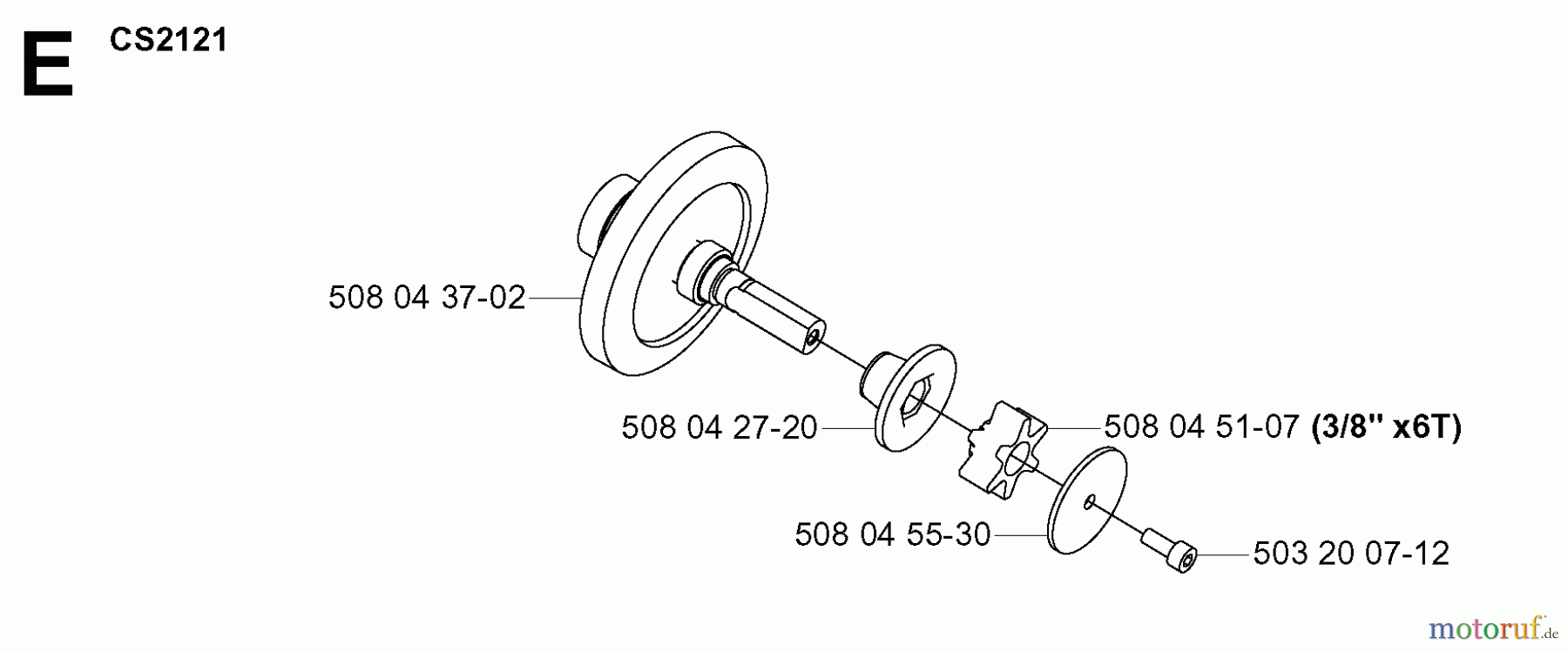 Jonsered Motorsägen CS2117EL - Jonsered Chainsaw (2005-09) CLUTCH #2