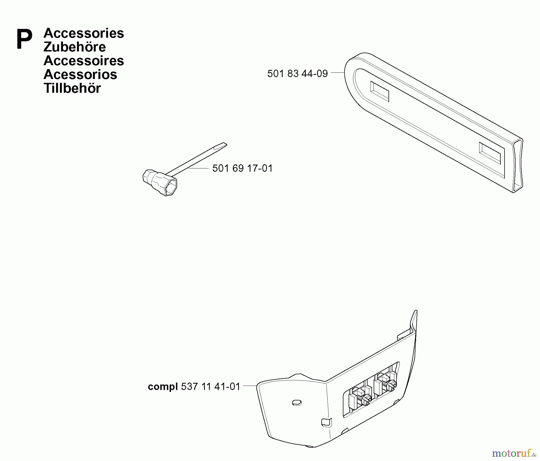 Jonsered Motorsägen CS2135 T - Jonsered Chainsaw (2005-03) ACCESSORIES