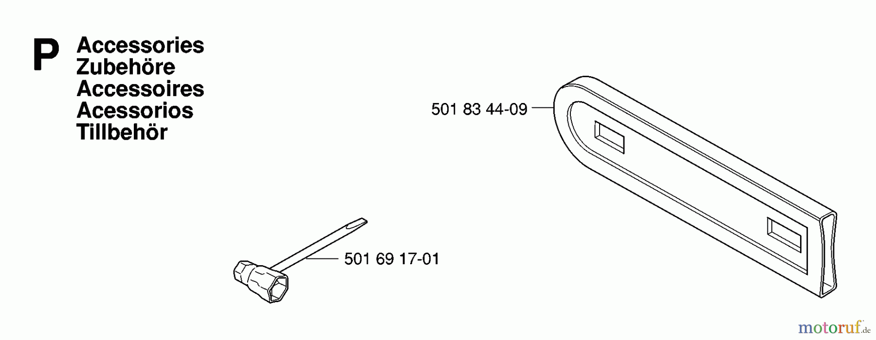 Jonsered Motorsägen CS2135 T - Jonsered Chainsaw (2007-01) ACCESSORIES