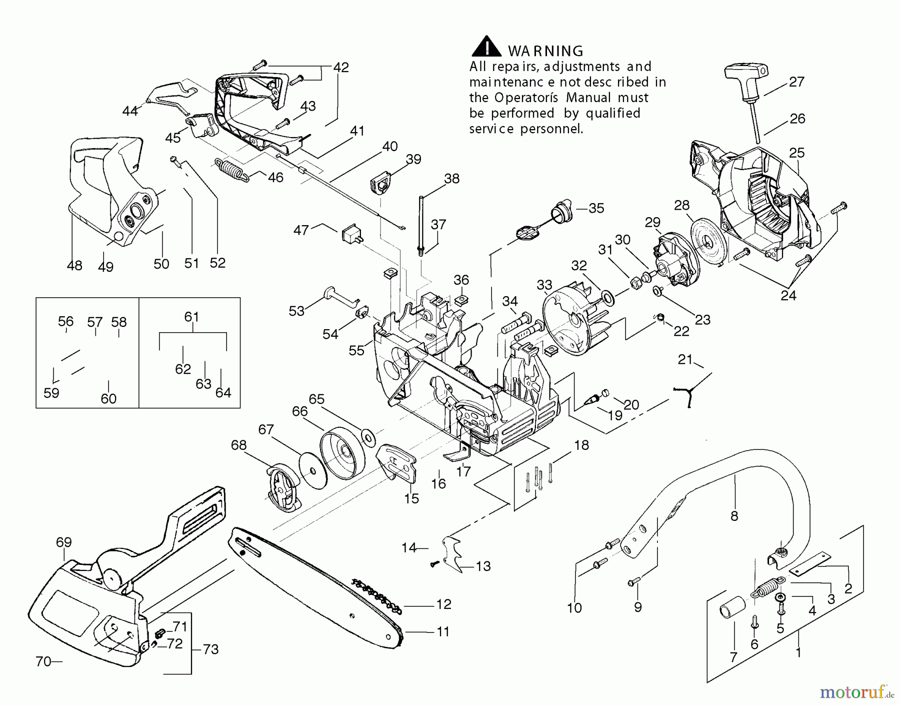 Jonsered Motorsägen CS2137 - Jonsered Chainsaw (2003-01) CRANKCASE