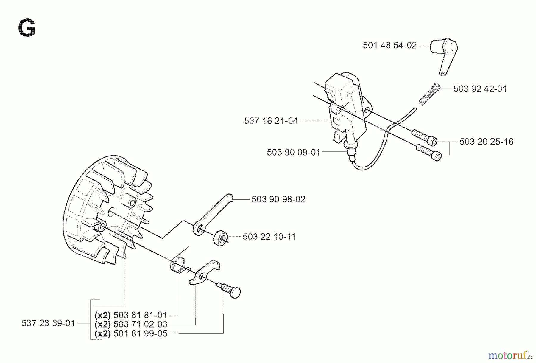 Jonsered Motorsägen CS2139 T - Jonsered Chainsaw (2008-02) IGNITION SYSTEM