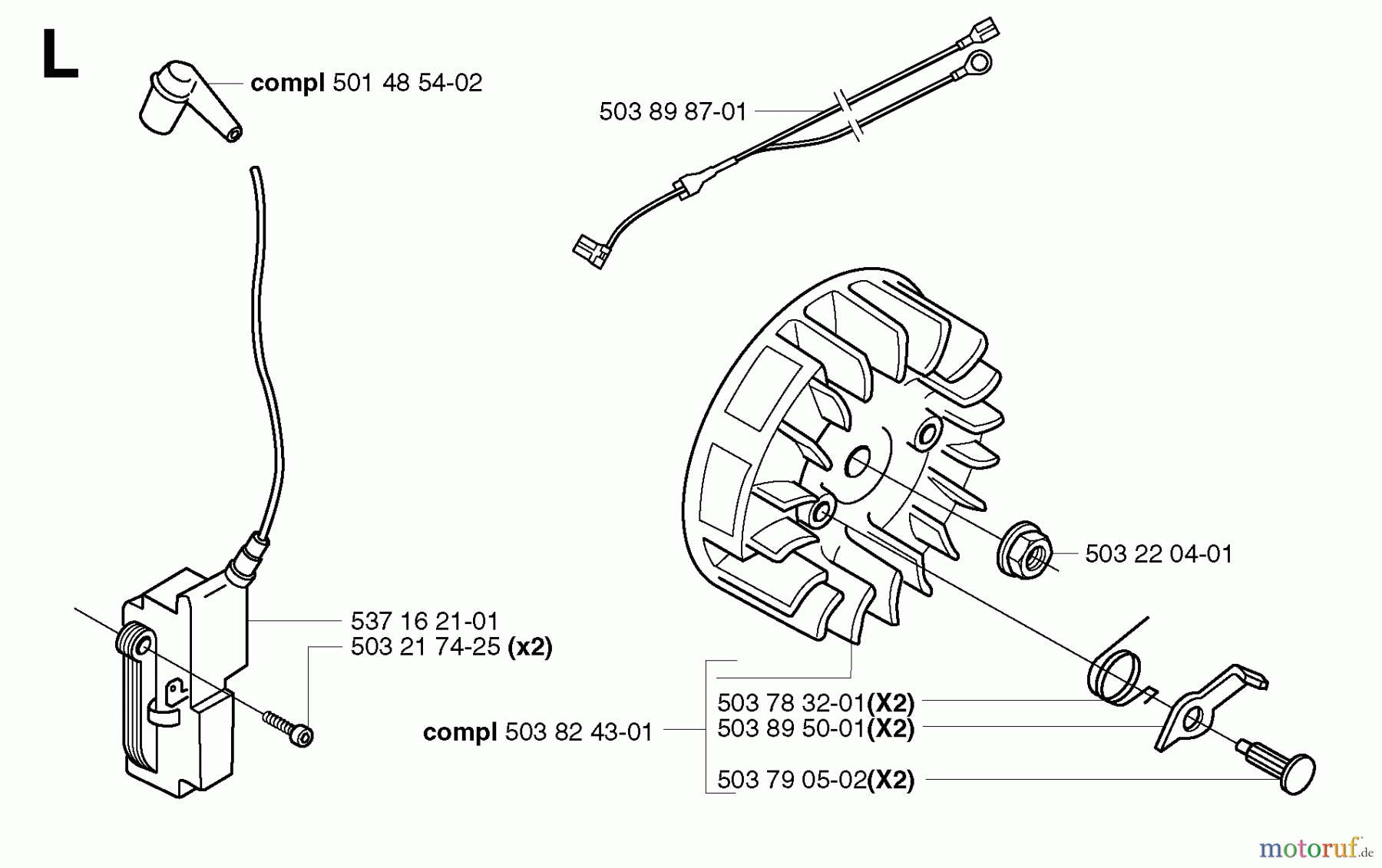 Jonsered Motorsägen CS2150 - Jonsered Chainsaw (2003-01) IGNITION SYSTEM