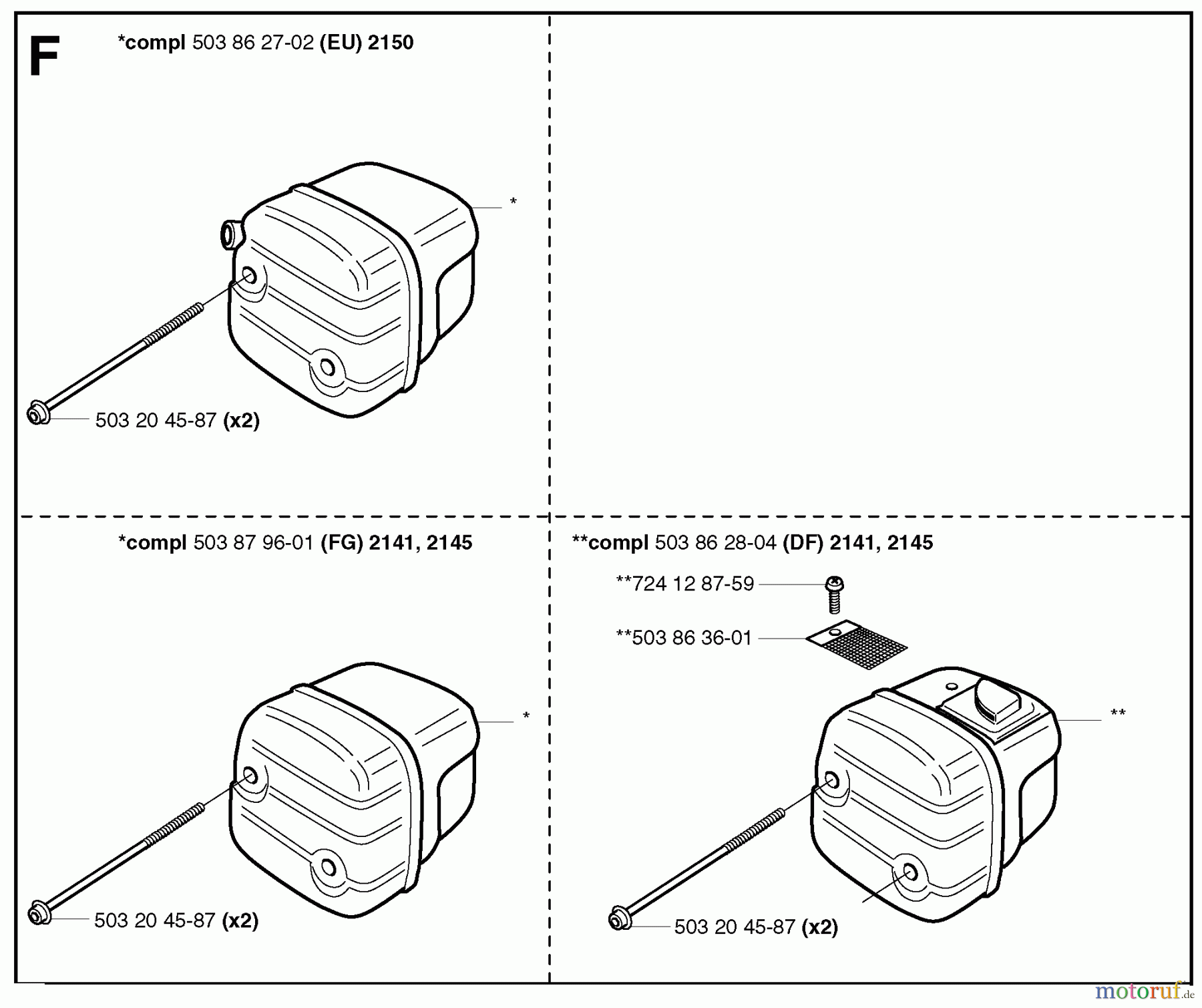  Jonsered Motorsägen CS2145 - Jonsered Chainsaw (2003-01) MUFFLER