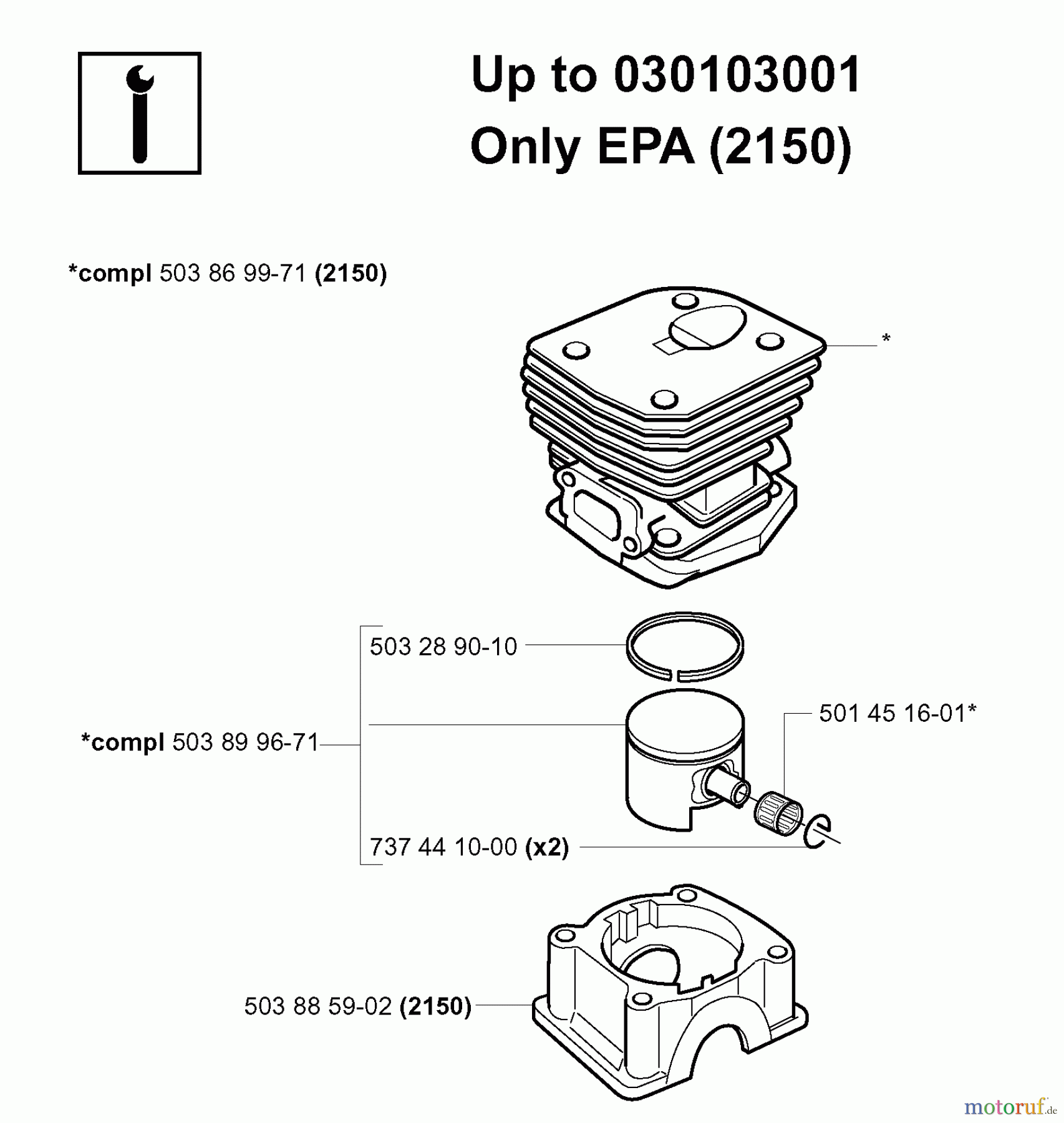  Jonsered Motorsägen CS2150 - Jonsered Chainsaw (2003-01) SERVICE UPDATES #1