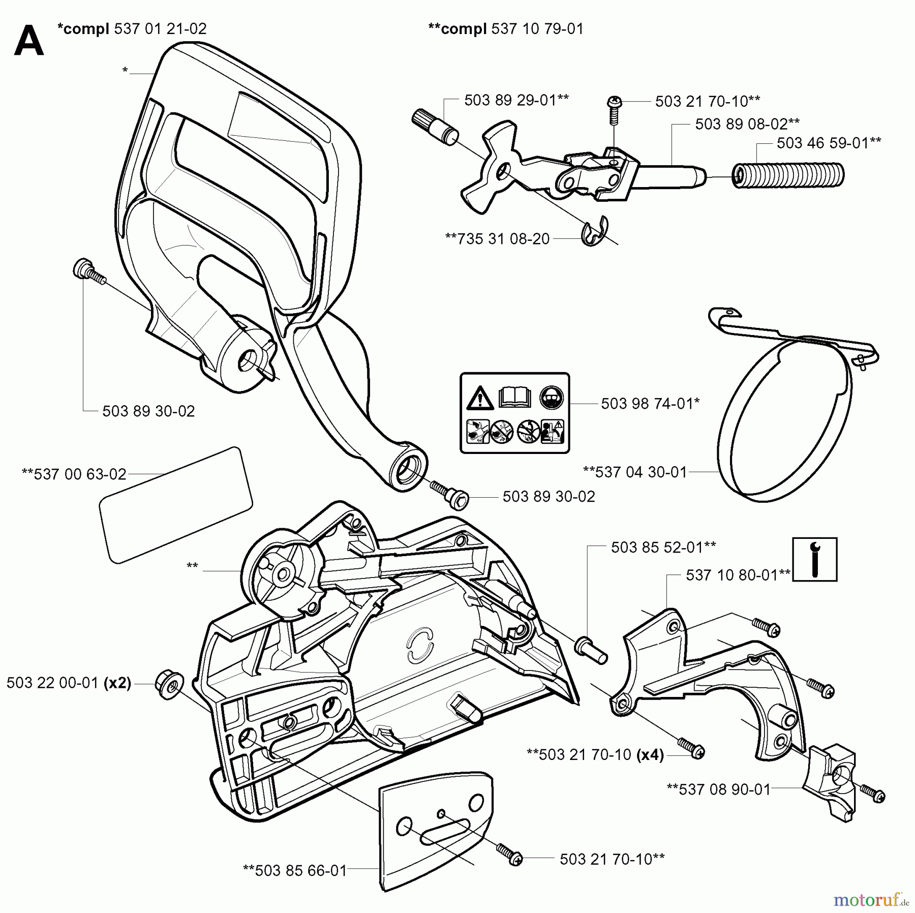  Jonsered Motorsägen CS2150 EPA - Jonsered Chainsaw (2004-03) CHAIN BRAKE CLUTCH COVER