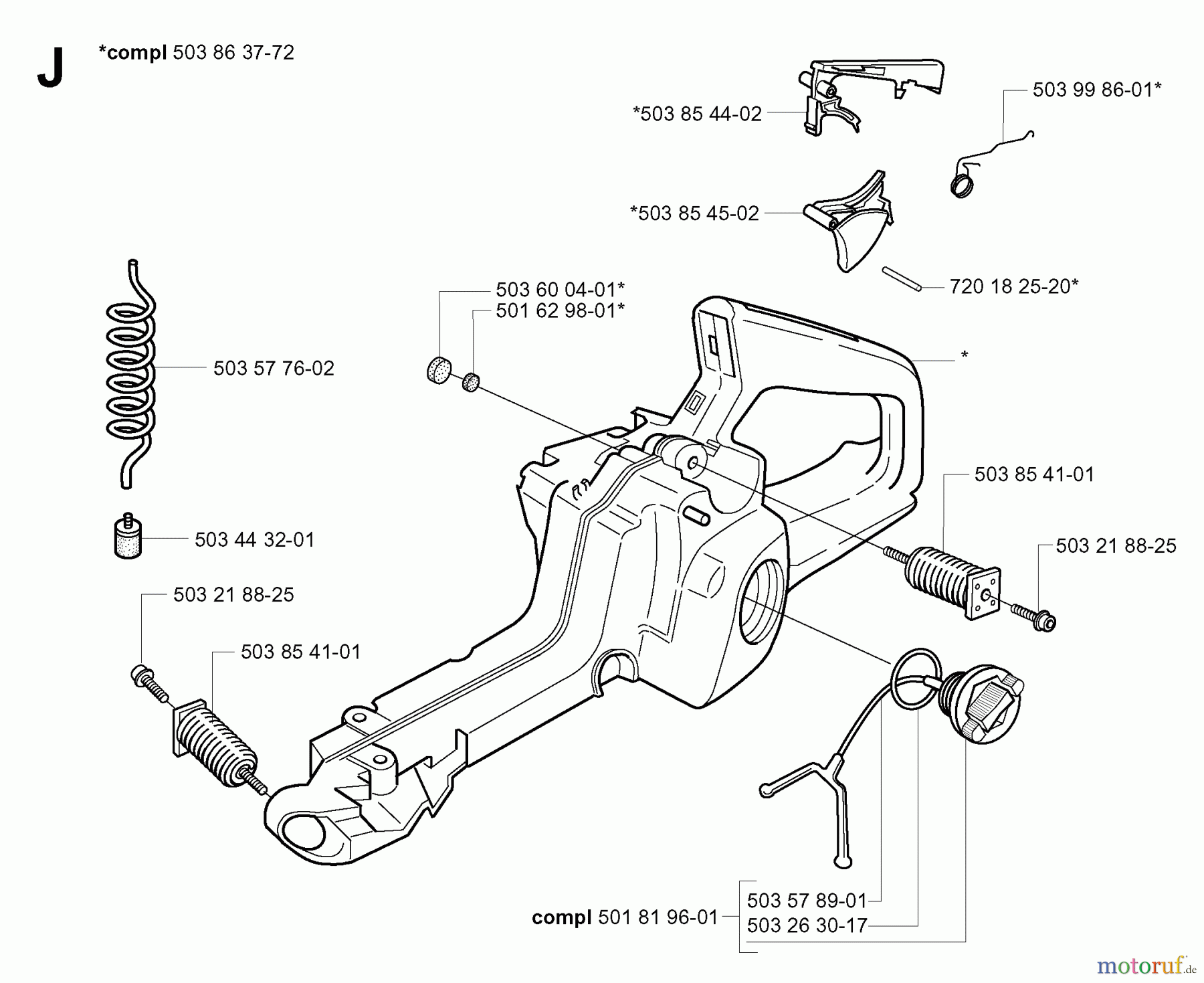 Jonsered Motorsägen CS2150 - Jonsered Chainsaw (2004-03) FUEL TANK