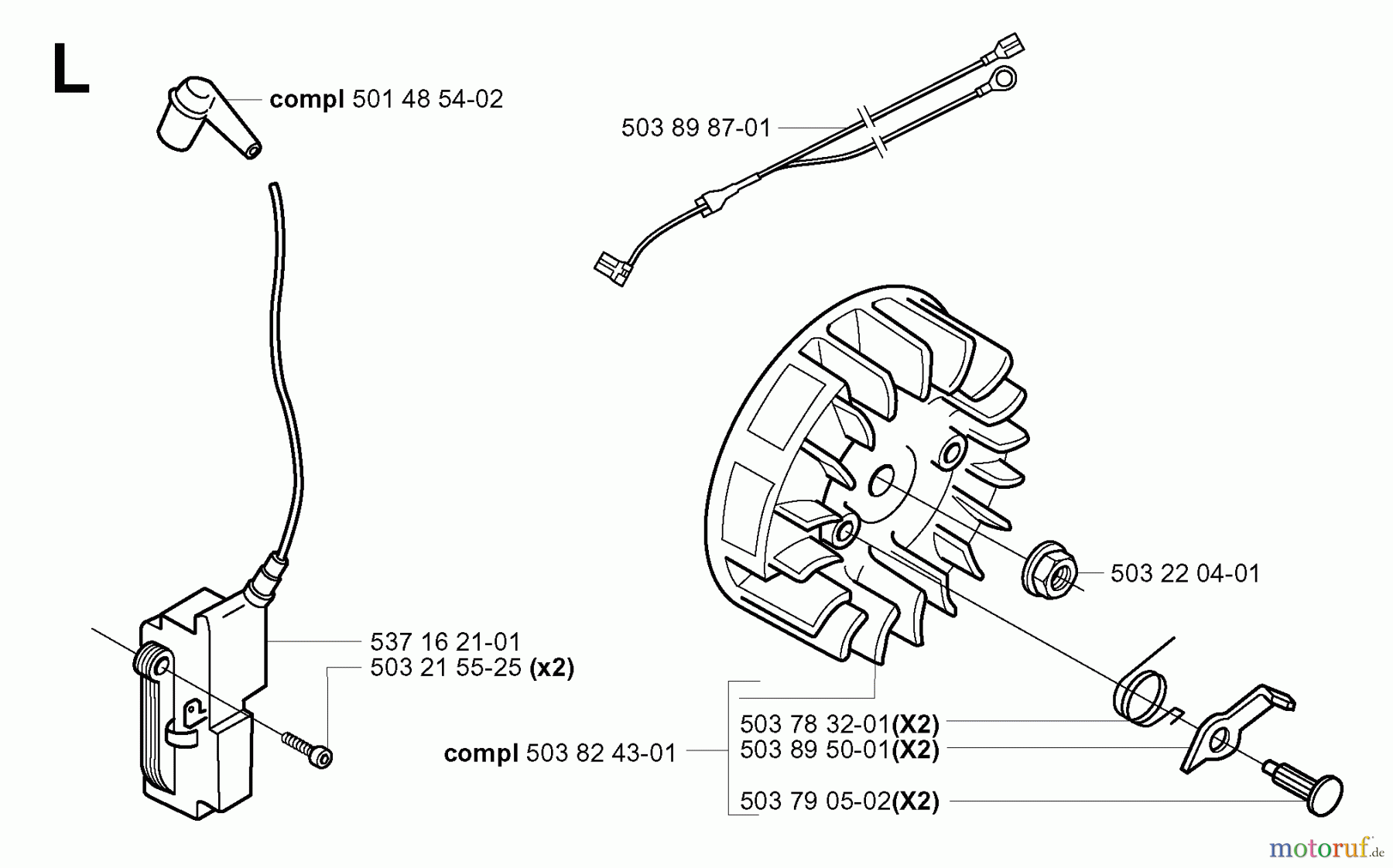 Jonsered Motorsägen CS2150 - Jonsered Chainsaw (2004-03) IGNITION SYSTEM
