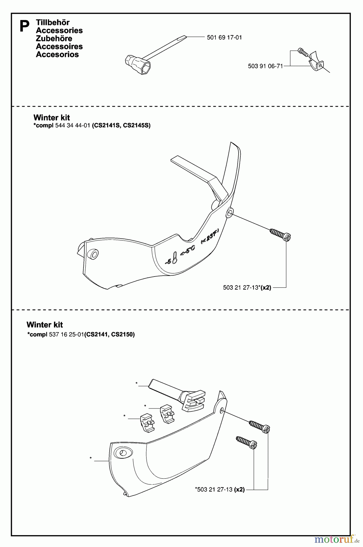 Jonsered Motorsägen CS2145 - Jonsered Chainsaw (2007-01) ACCESSORIES
